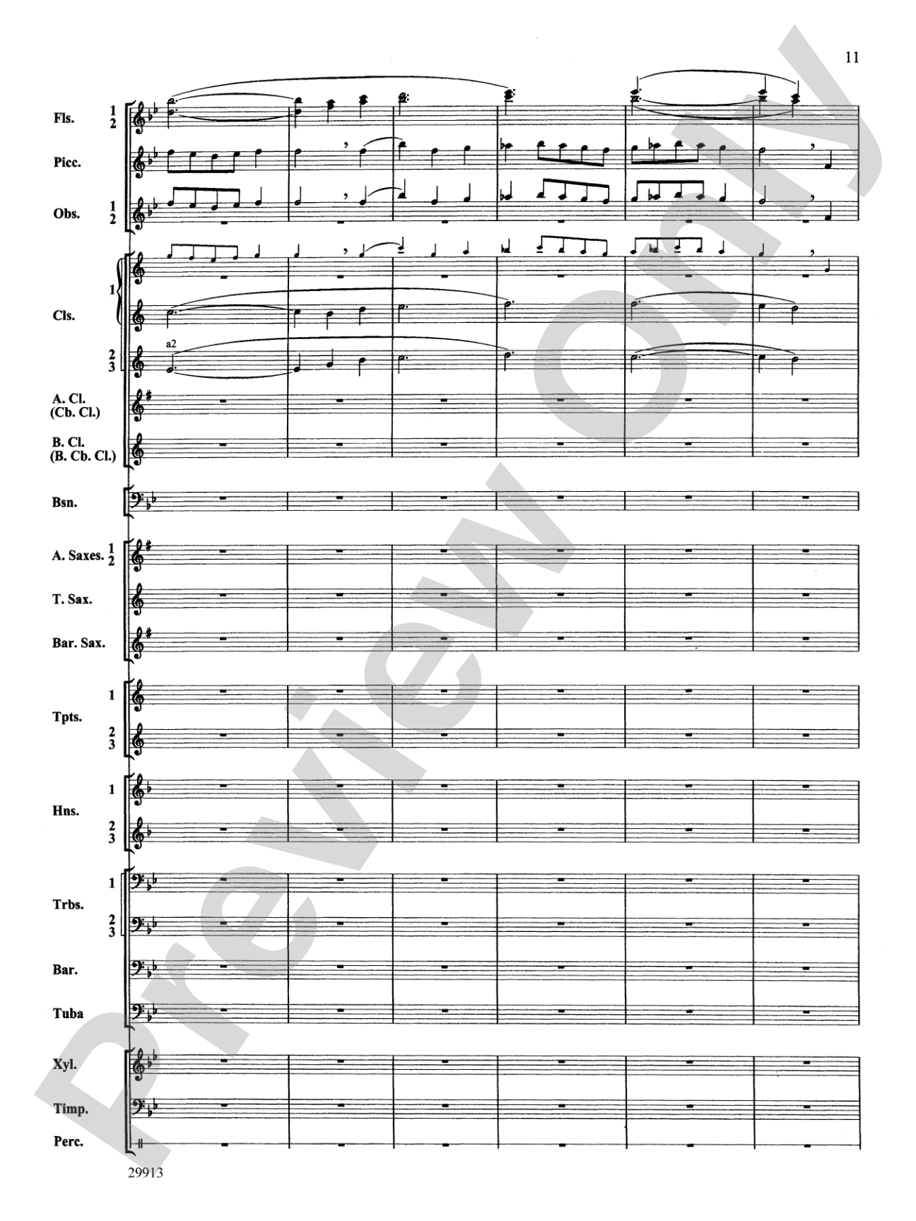 Two Songs Without Words: Concert Band Conductor Score & Parts