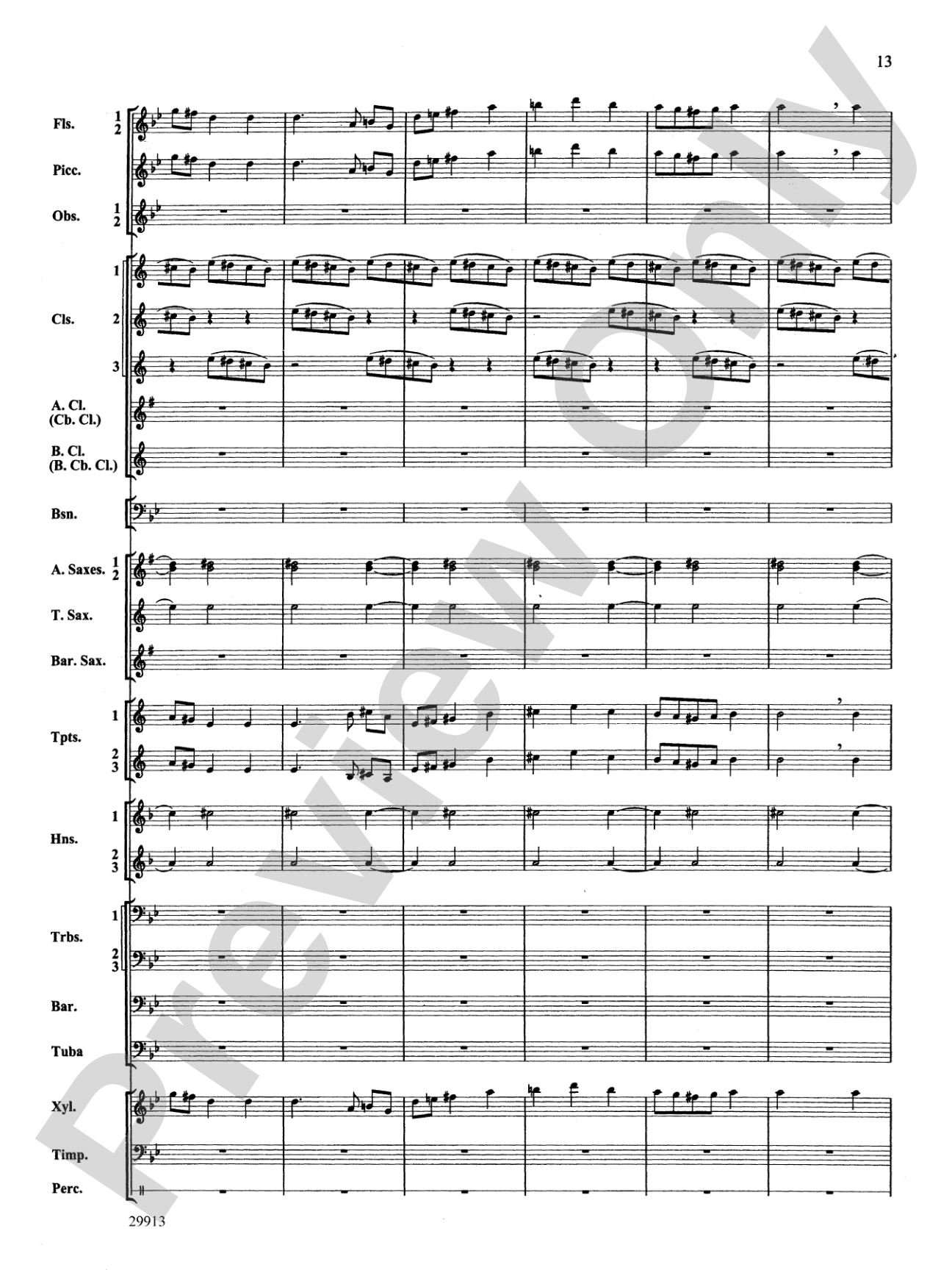Two Songs Without Words: Concert Band Conductor Score & Parts