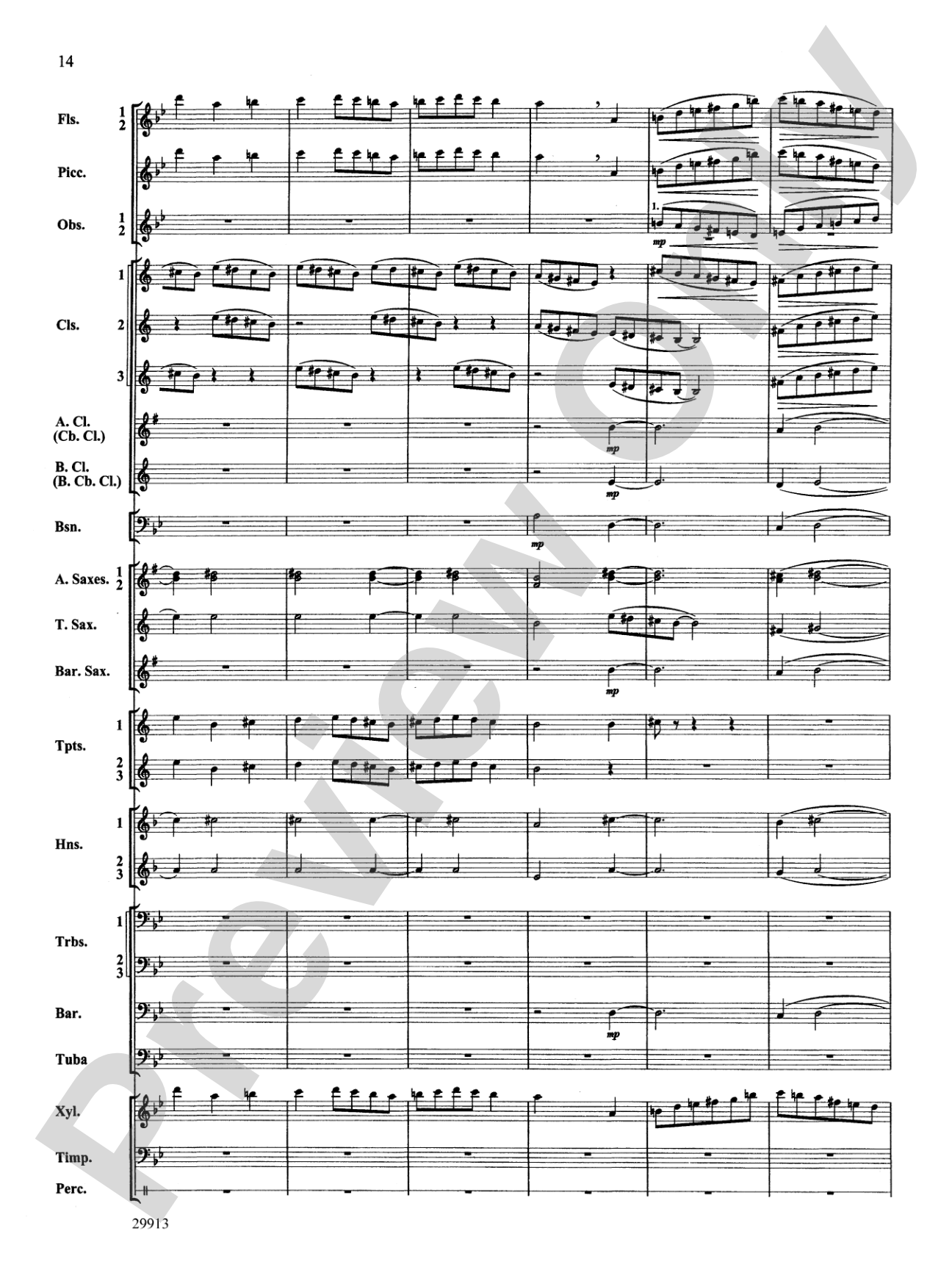 Two Songs Without Words: Concert Band Conductor Score & Parts