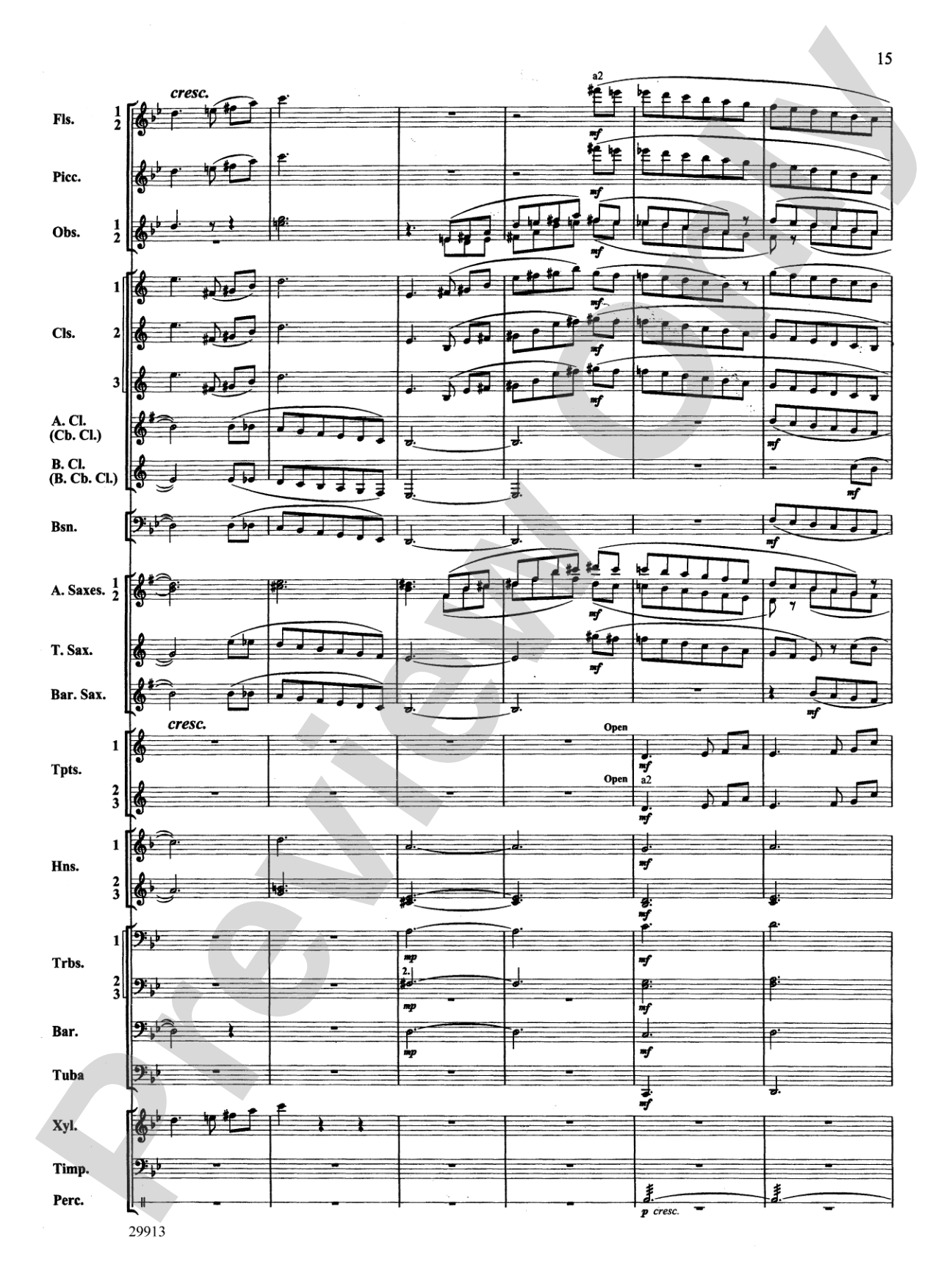 Two Songs Without Words: Concert Band Conductor Score & Parts