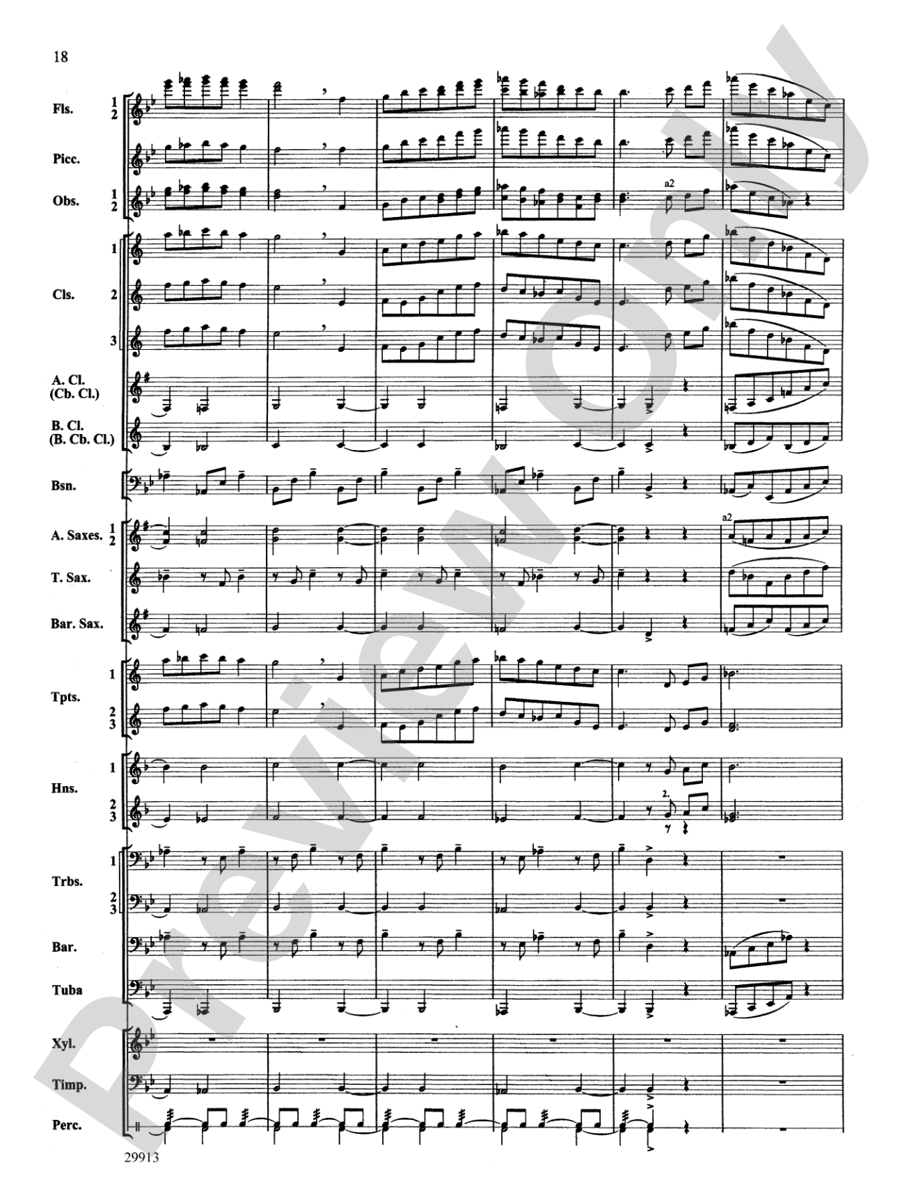 Two Songs Without Words: Concert Band Conductor Score & Parts