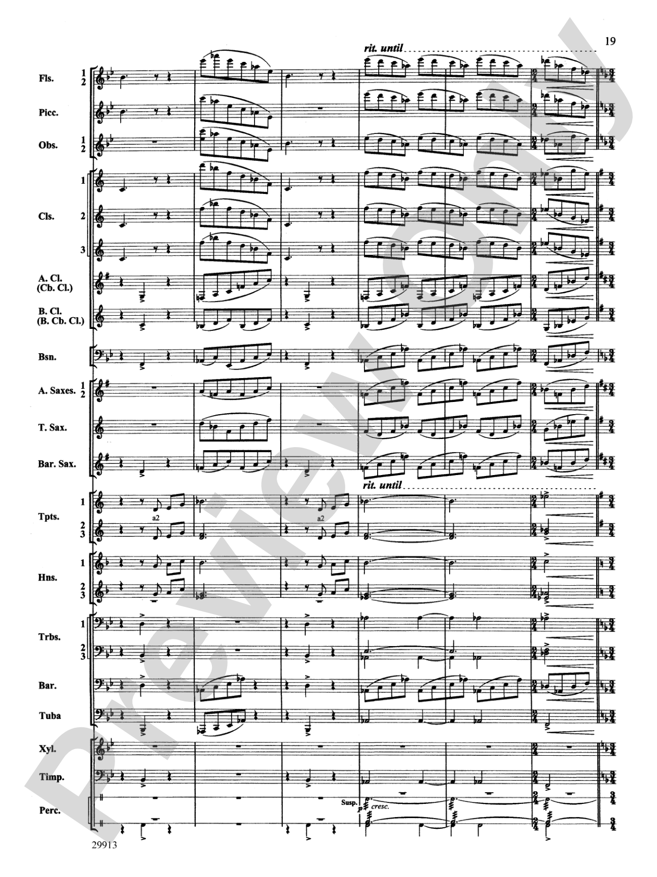Two Songs Without Words: Concert Band Conductor Score & Parts