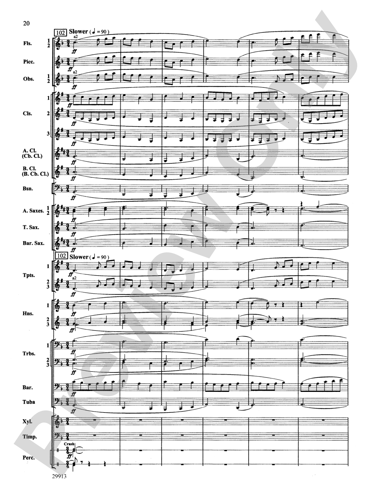 Two Songs Without Words: Concert Band Conductor Score & Parts