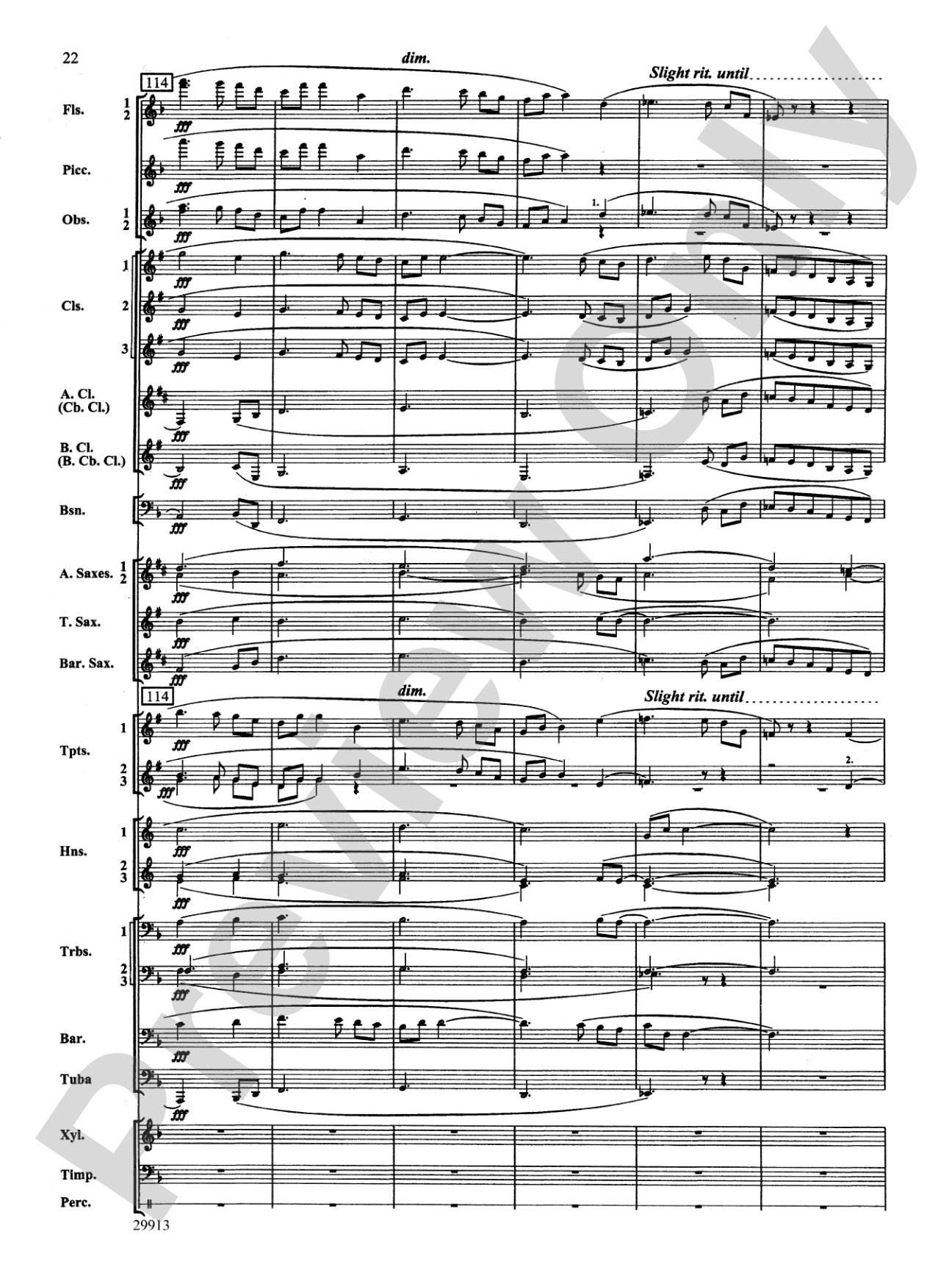 Two Songs Without Words: Concert Band Conductor Score & Parts
