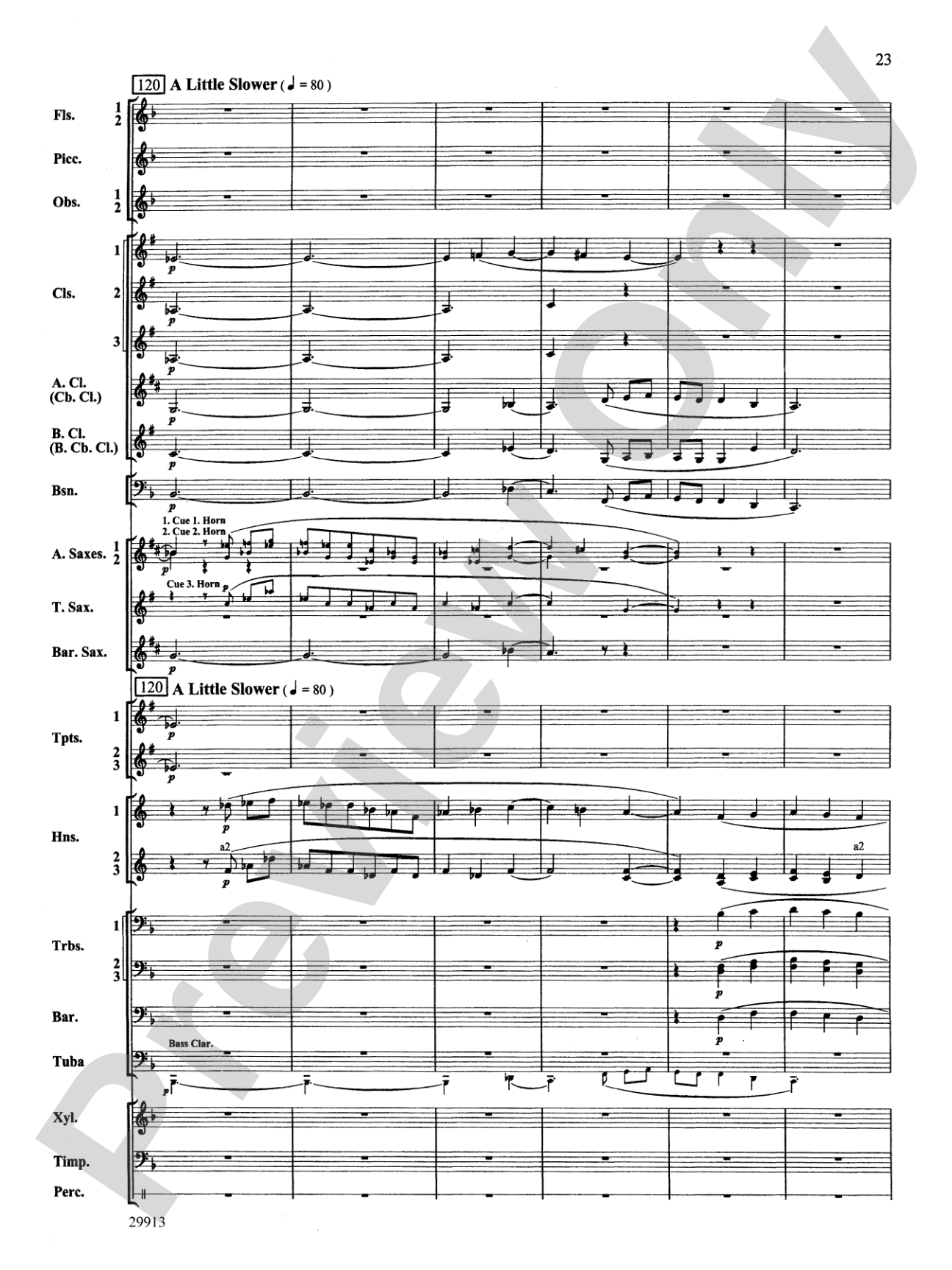 Two Songs Without Words: Concert Band Conductor Score & Parts