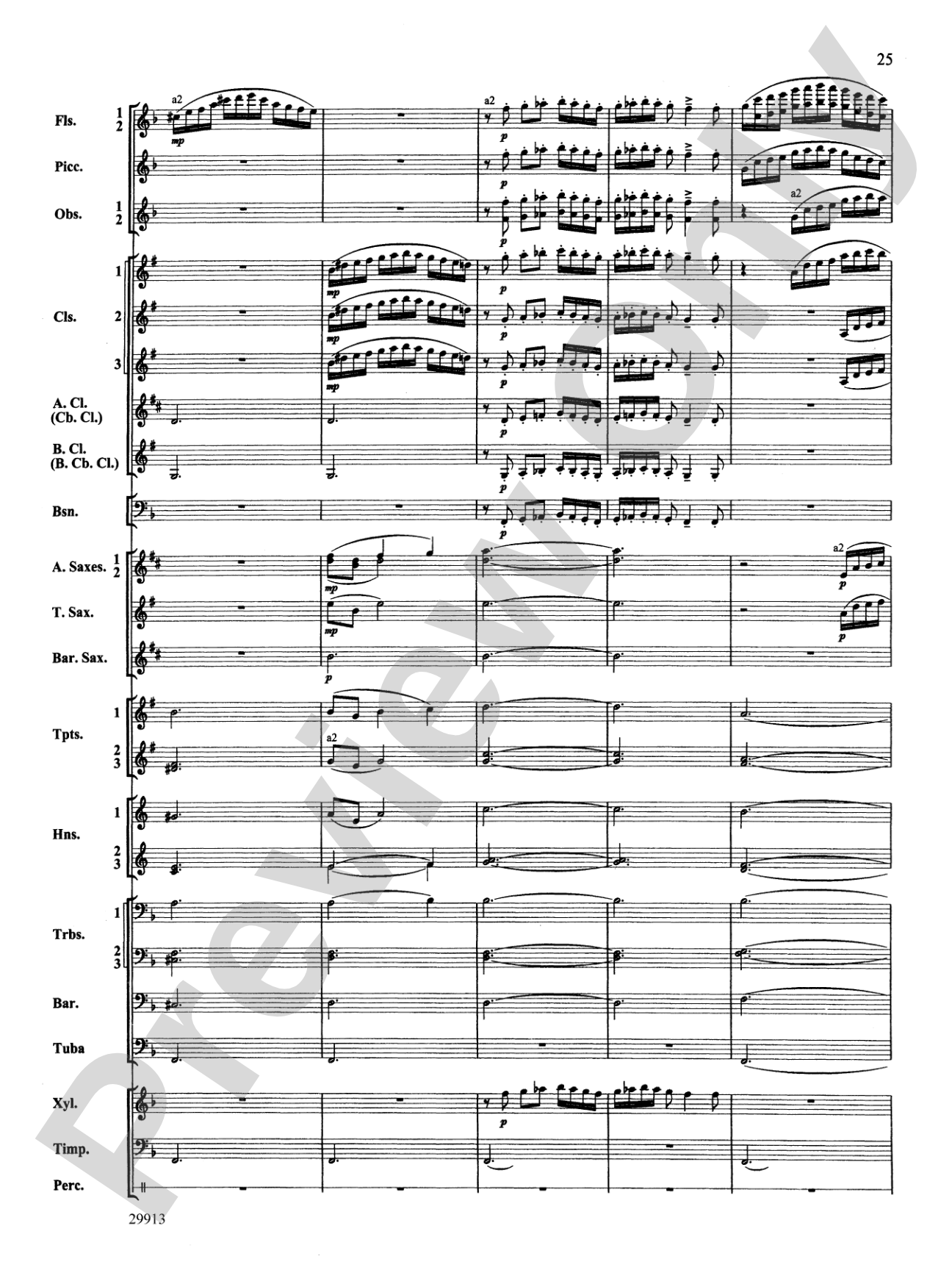 Two Songs Without Words: Concert Band Conductor Score & Parts