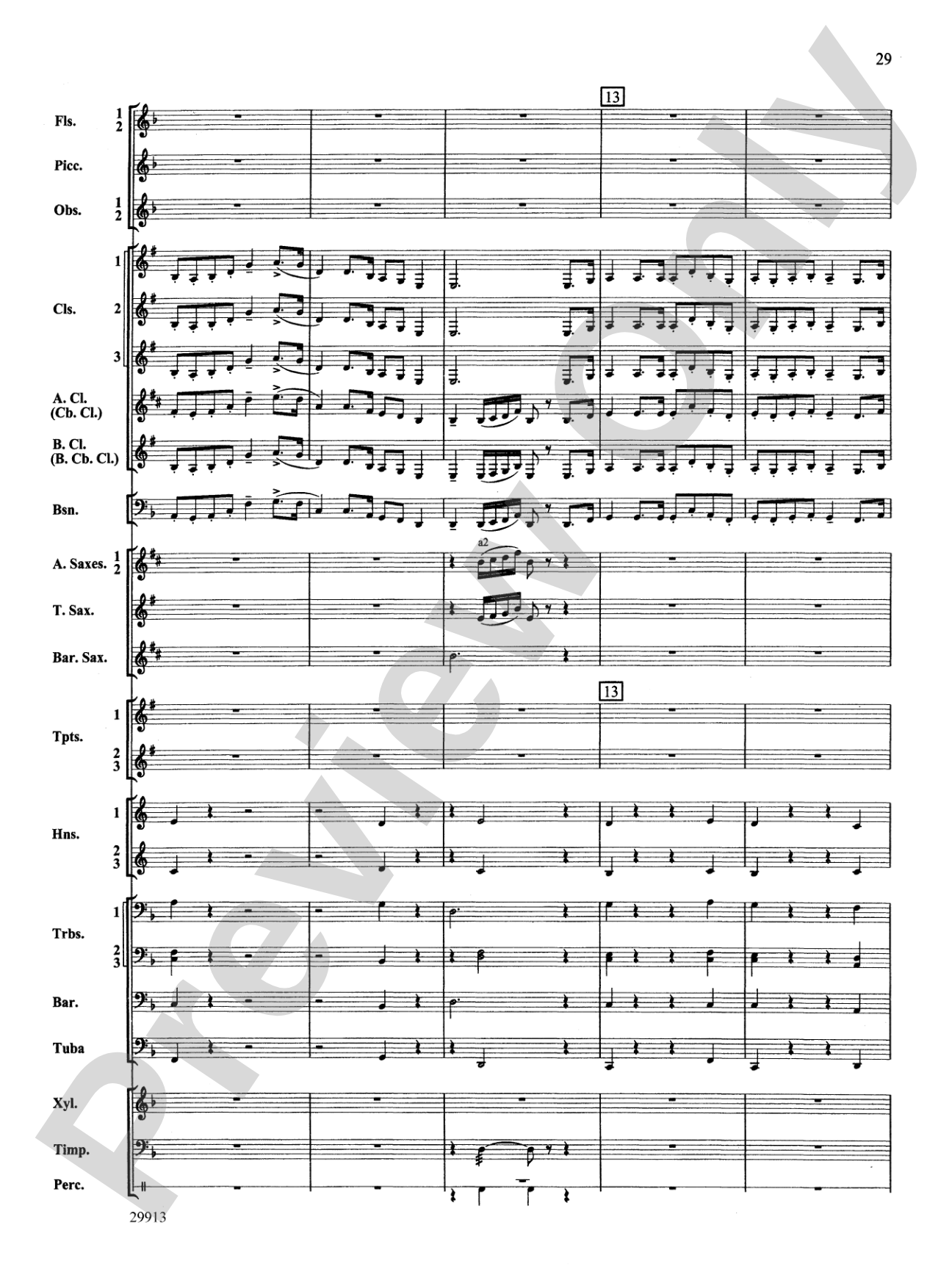 Two Songs Without Words: Concert Band Conductor Score & Parts