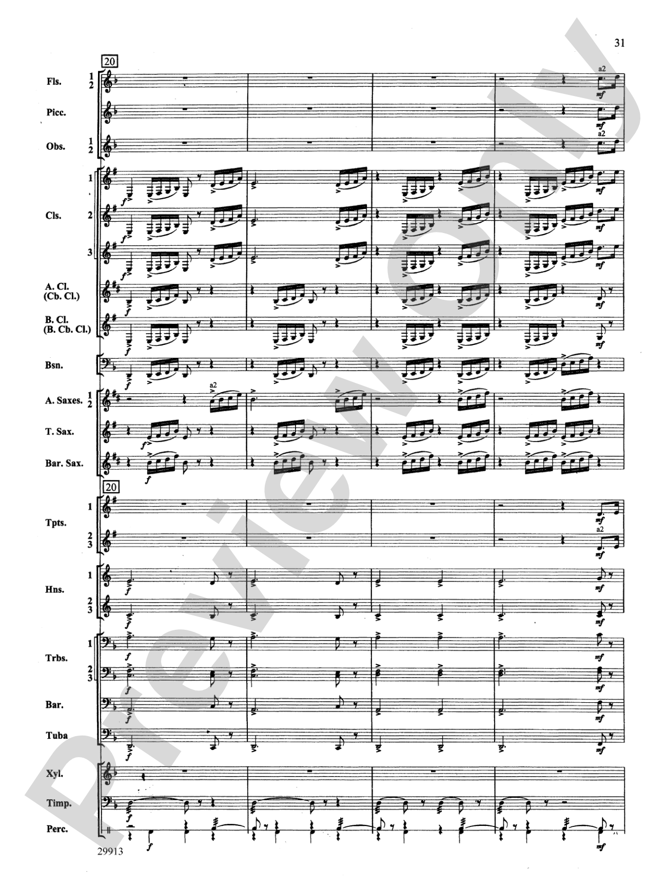 Two Songs Without Words: Concert Band Conductor Score & Parts