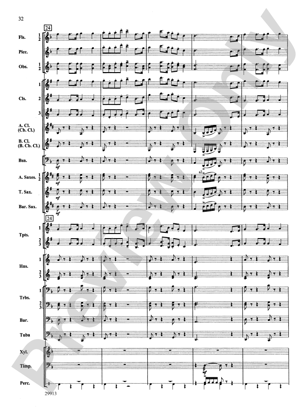 Two Songs Without Words: Concert Band Conductor Score & Parts