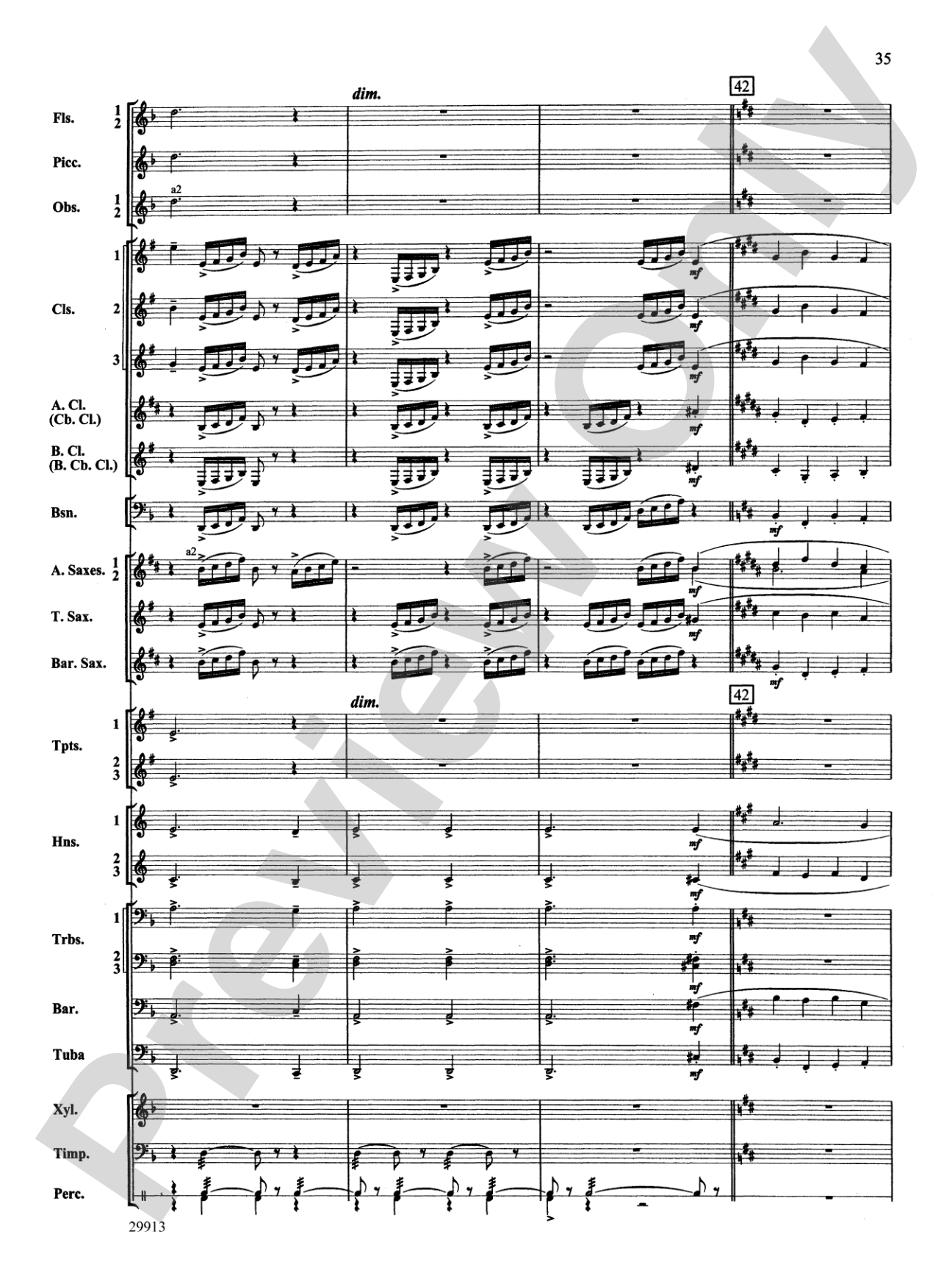 Two Songs Without Words: Concert Band Conductor Score & Parts