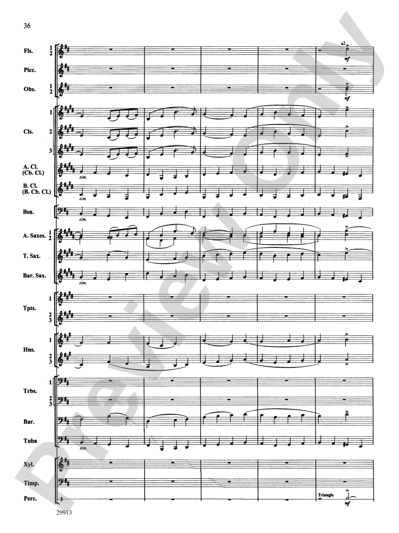 Two Songs Without Words: Concert Band Conductor Score & Parts