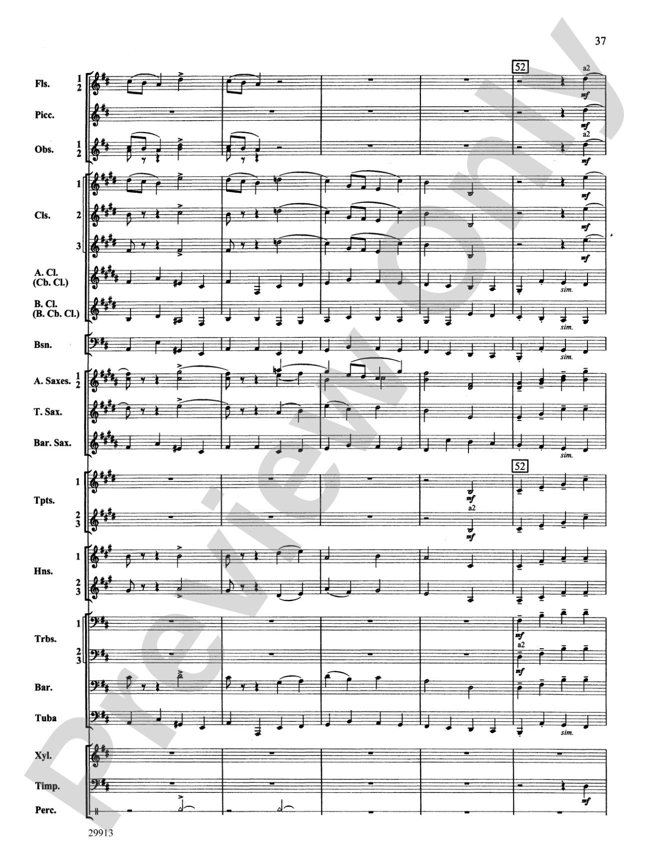 Two Songs Without Words: Concert Band Conductor Score & Parts