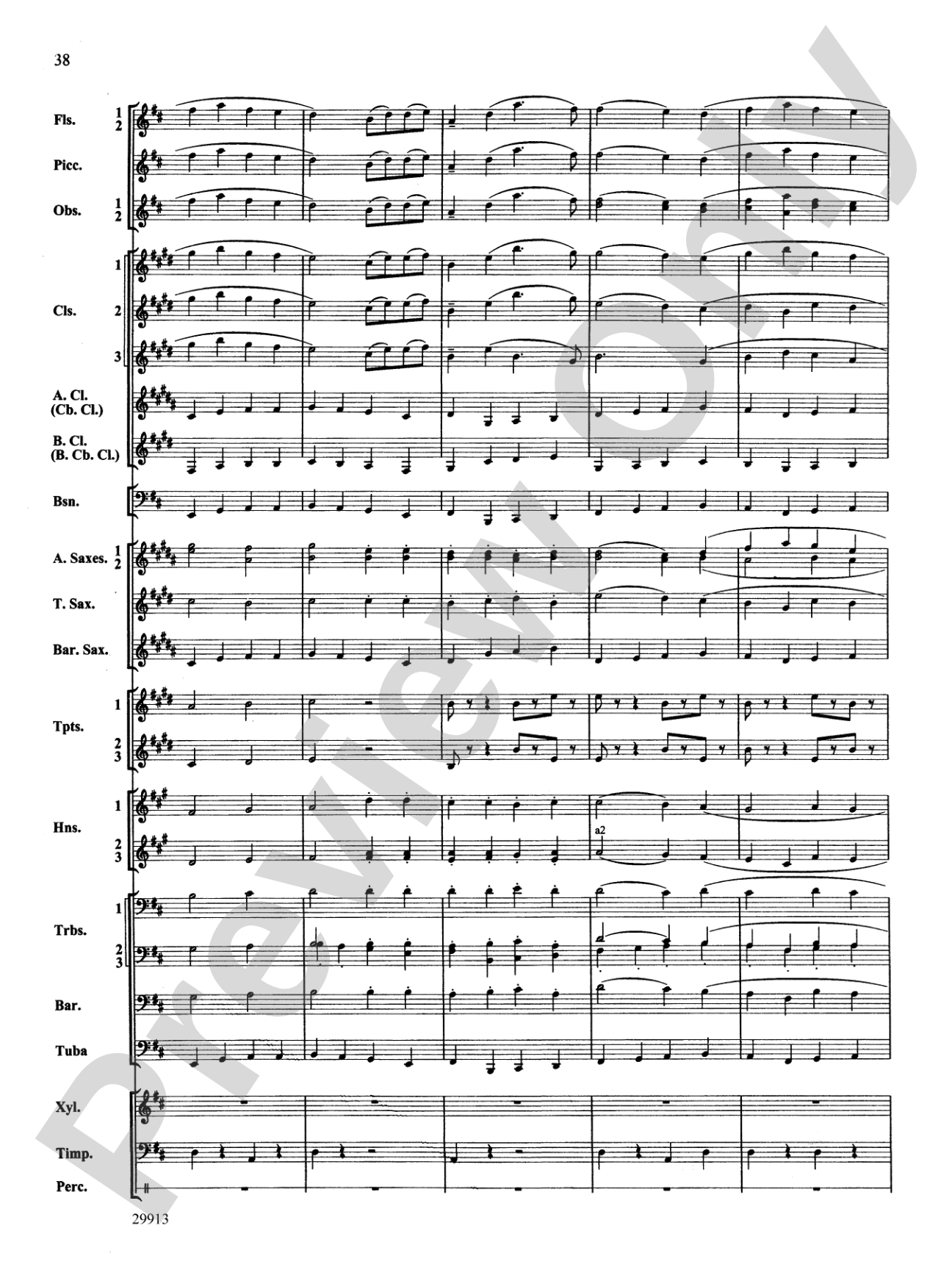 Two Songs Without Words: Concert Band Conductor Score & Parts