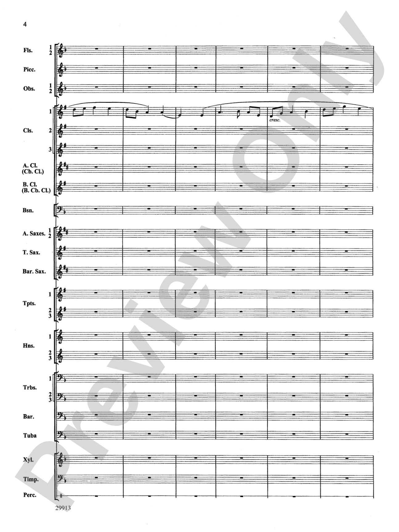 Two Songs Without Words: Concert Band Conductor Score & Parts