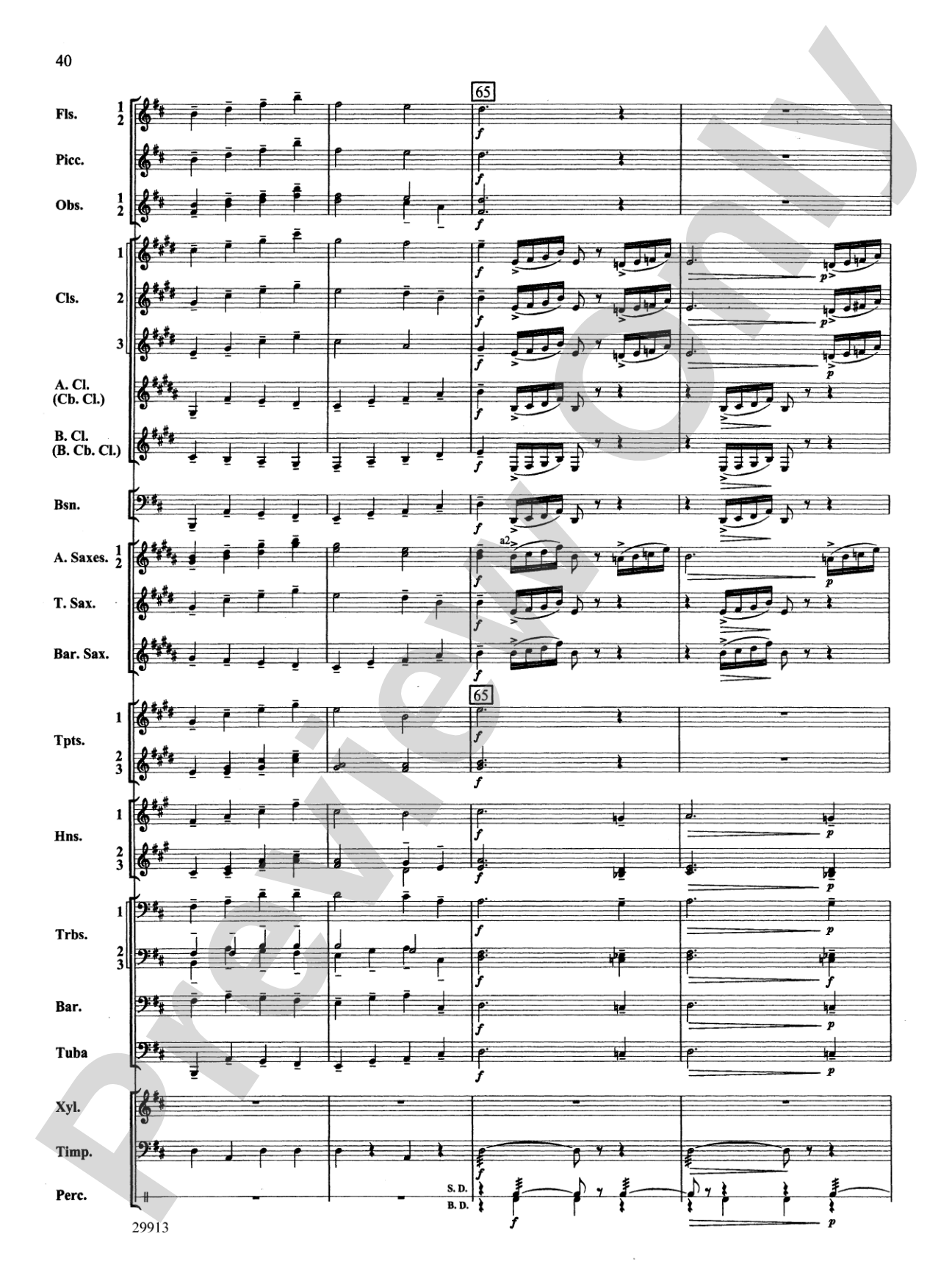 Two Songs Without Words: Concert Band Conductor Score & Parts