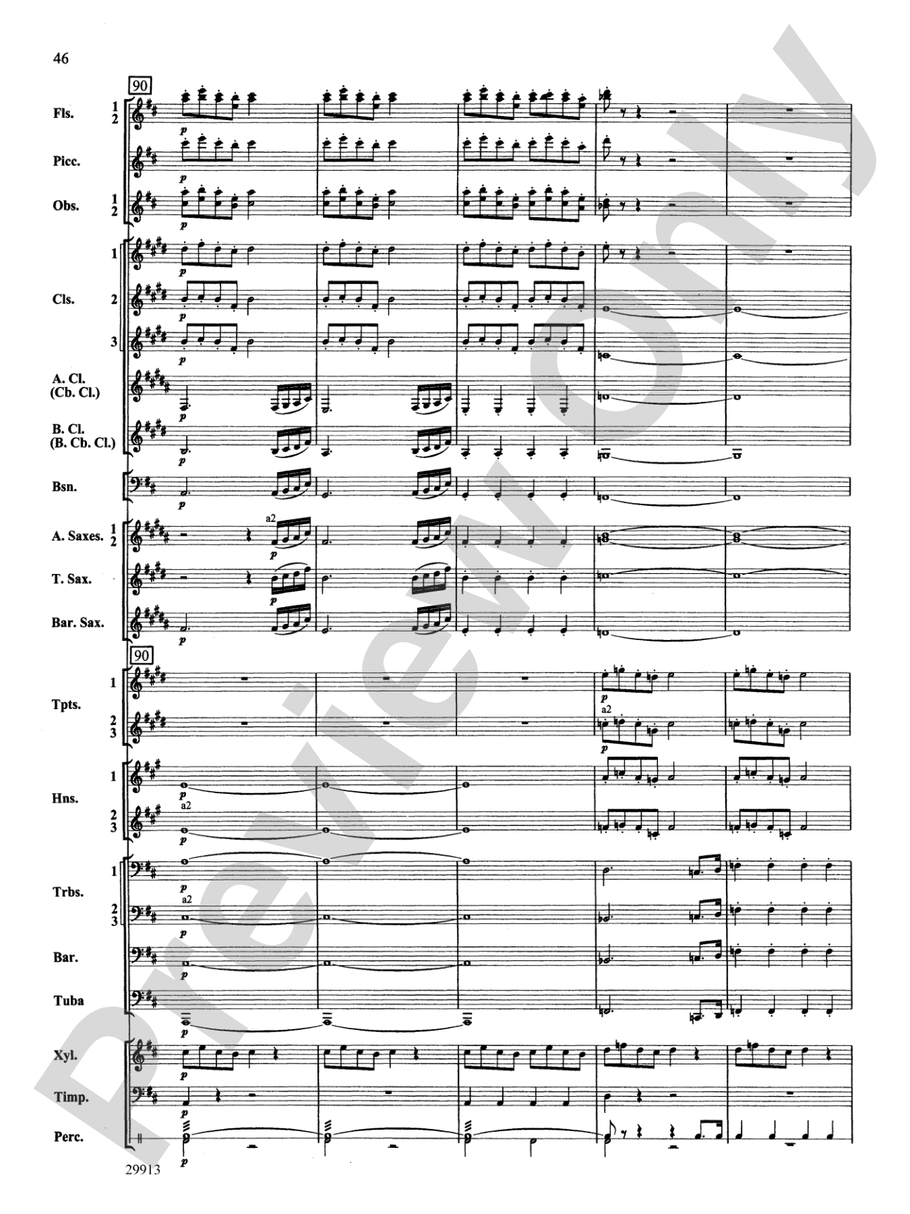 Two Songs Without Words: Concert Band Conductor Score & Parts