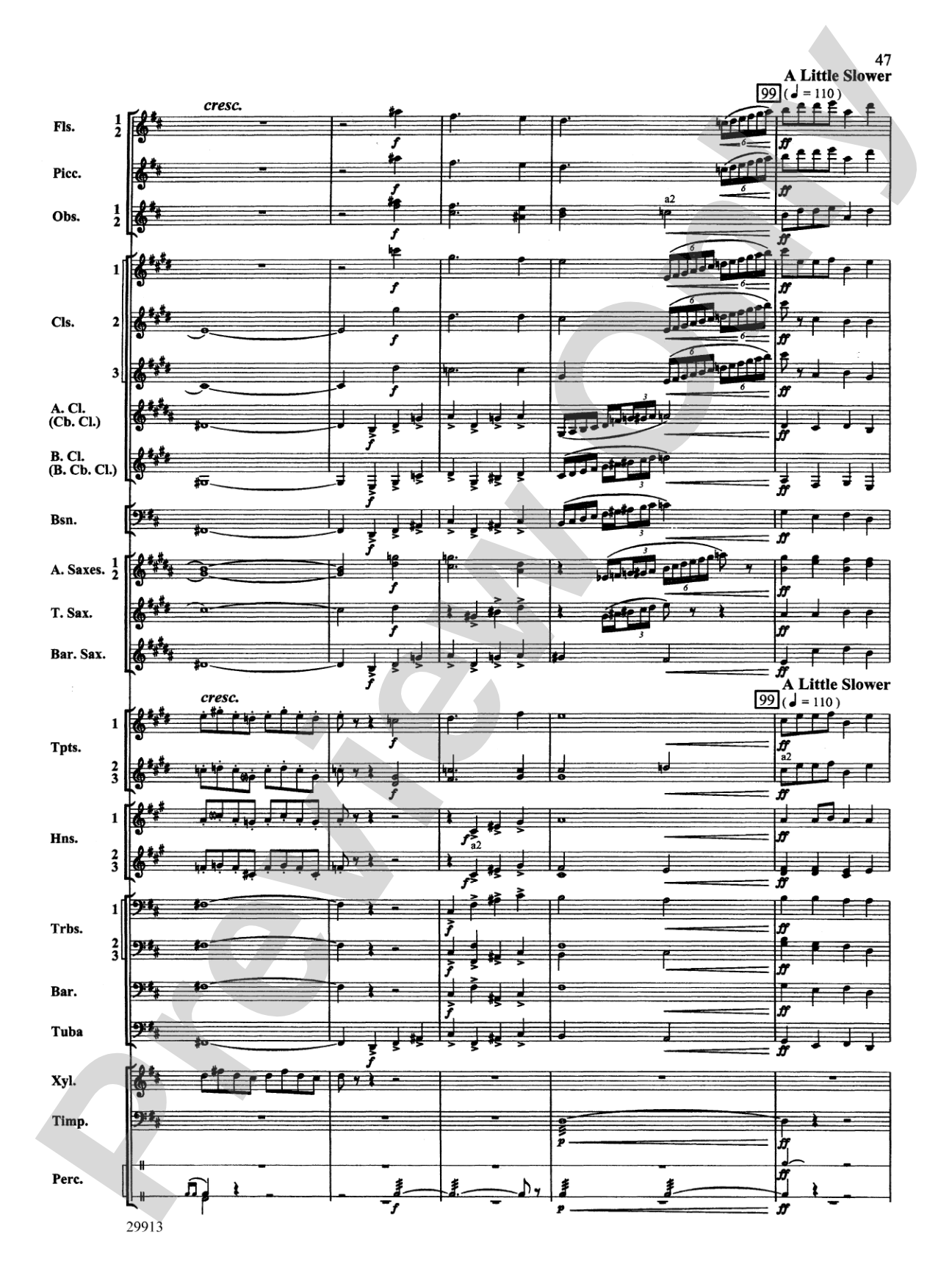 Two Songs Without Words: Concert Band Conductor Score & Parts