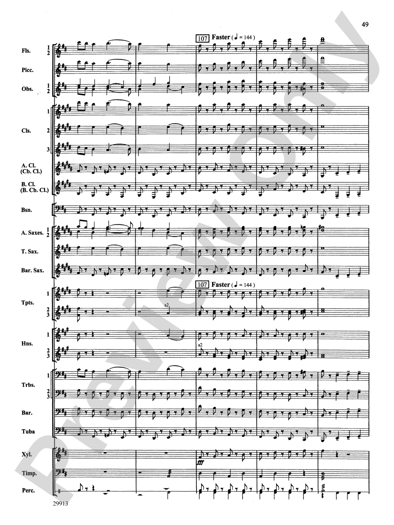 Two Songs Without Words: Concert Band Conductor Score & Parts
