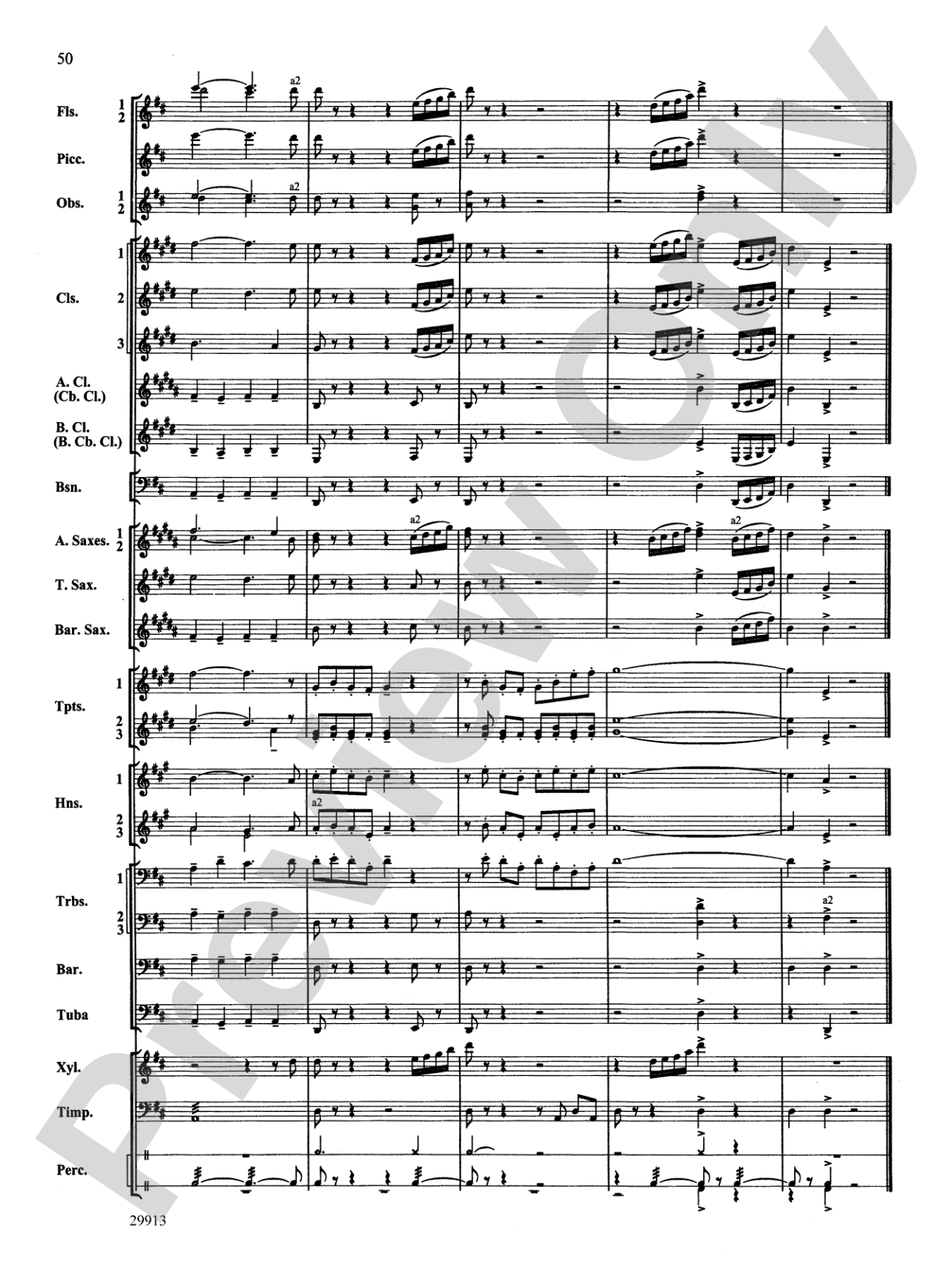 Two Songs Without Words: Concert Band Conductor Score & Parts