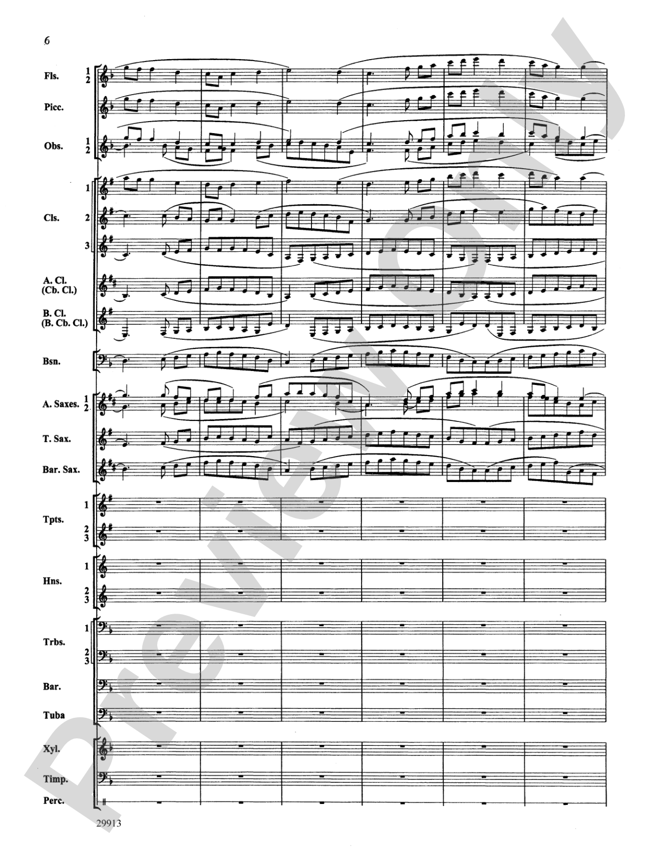Two Songs Without Words: Concert Band Conductor Score & Parts