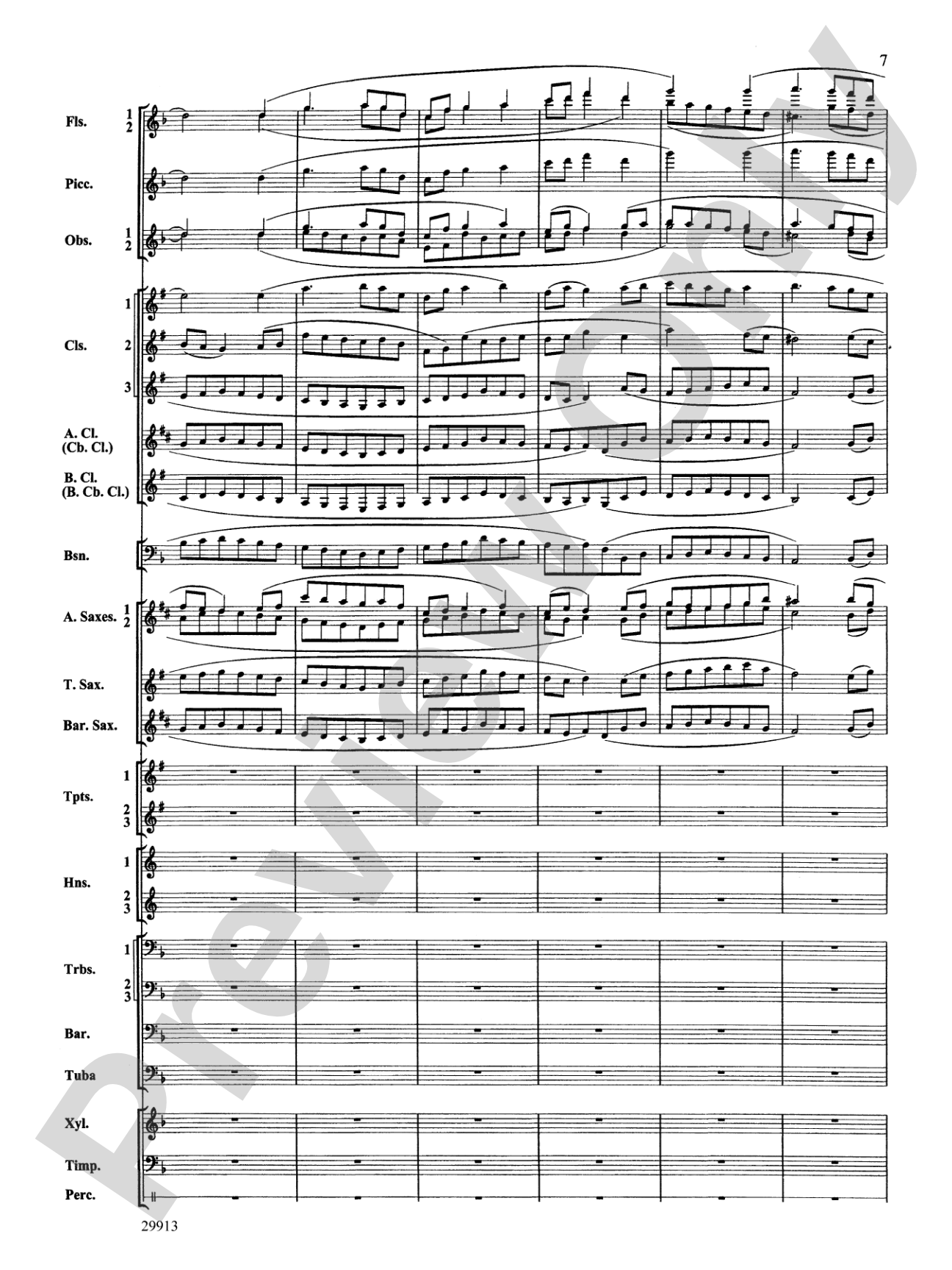 Two Songs Without Words: Concert Band Conductor Score & Parts