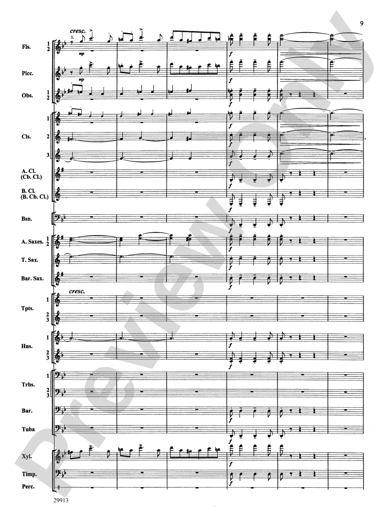 Two Songs Without Words: Concert Band Conductor Score & Parts