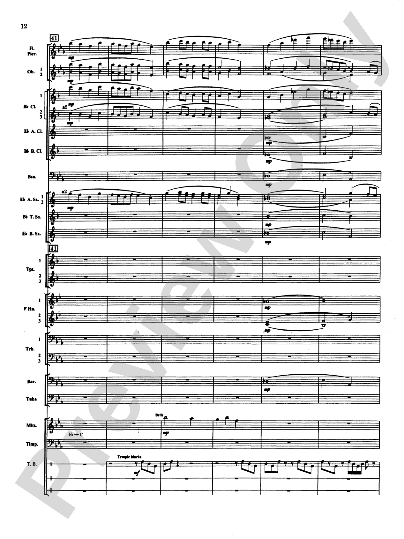 Percussion Mystique: Concert Band Conductor Score & Parts