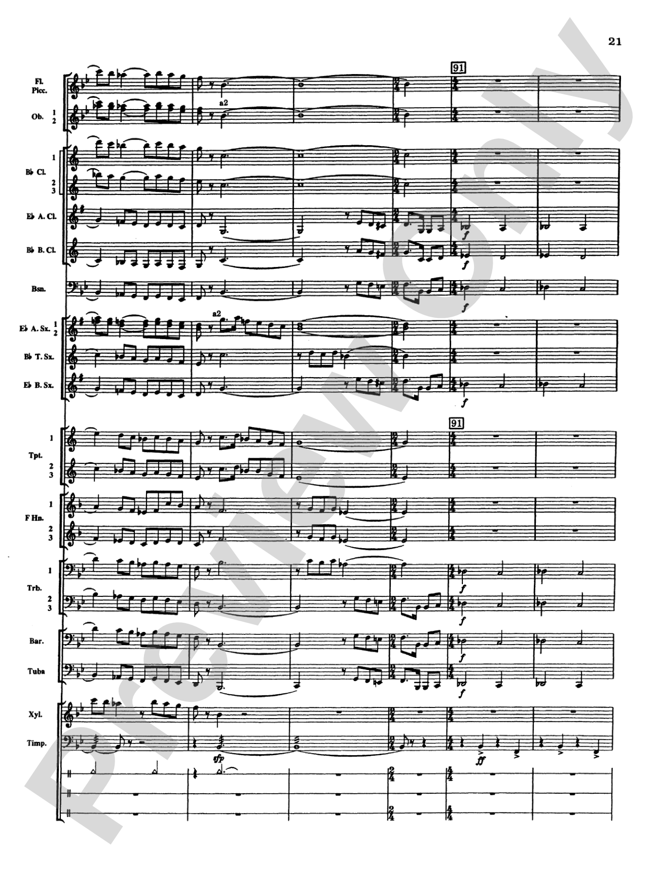 Percussion Mystique: Concert Band Conductor Score & Parts