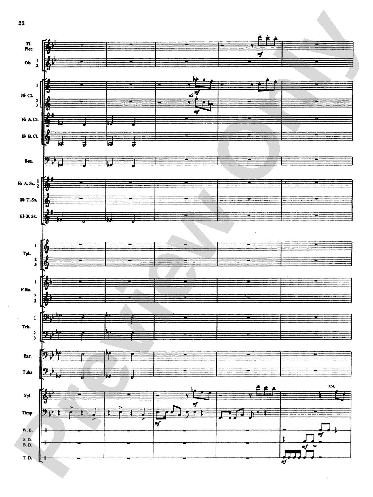 Percussion Mystique: Concert Band Conductor Score & Parts