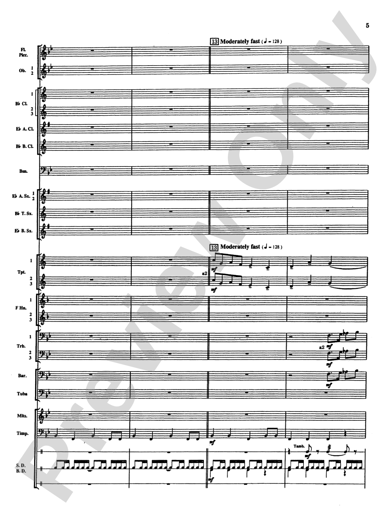 Percussion Mystique: Concert Band Conductor Score & Parts