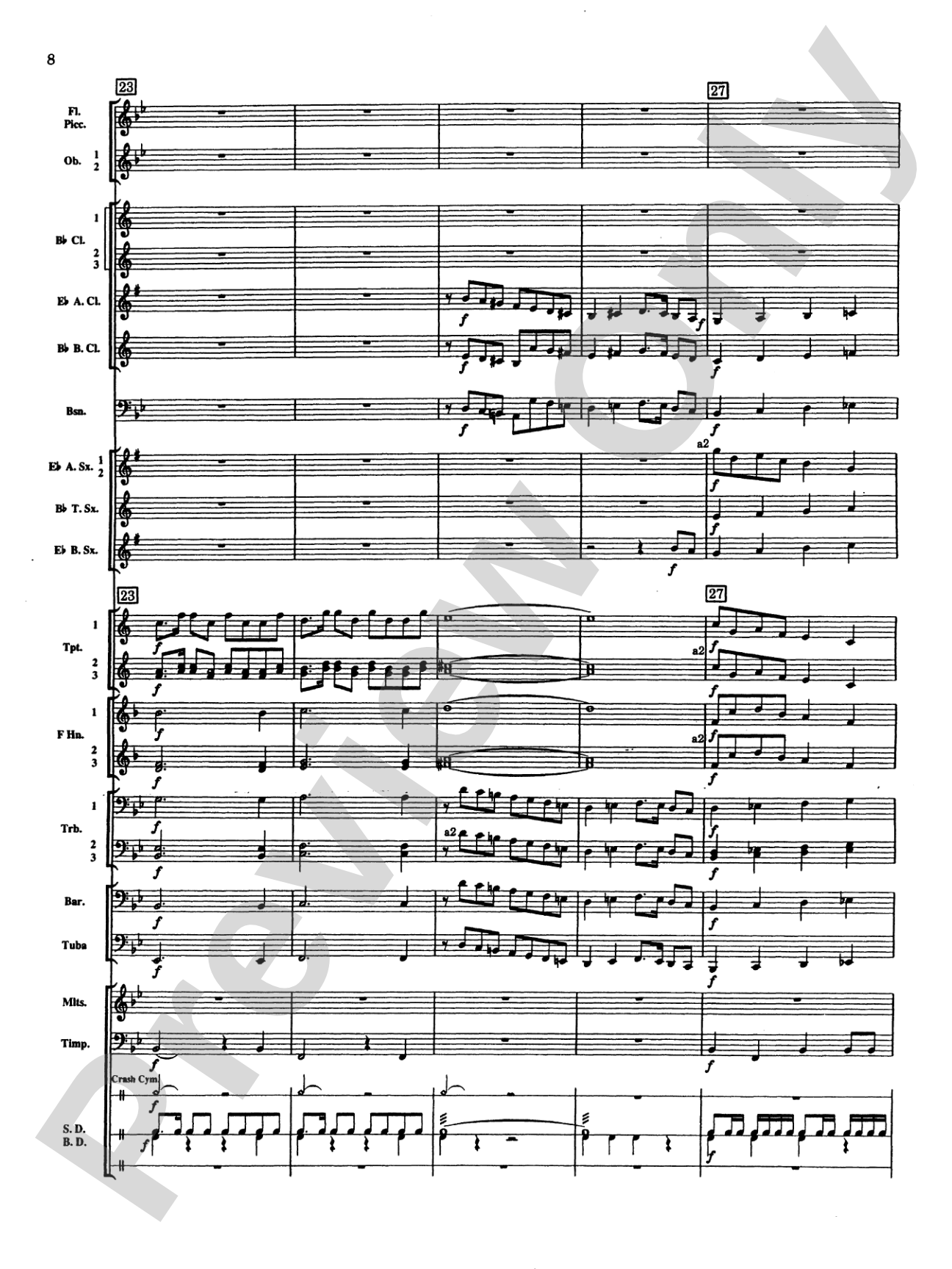 Percussion Mystique: Concert Band Conductor Score & Parts