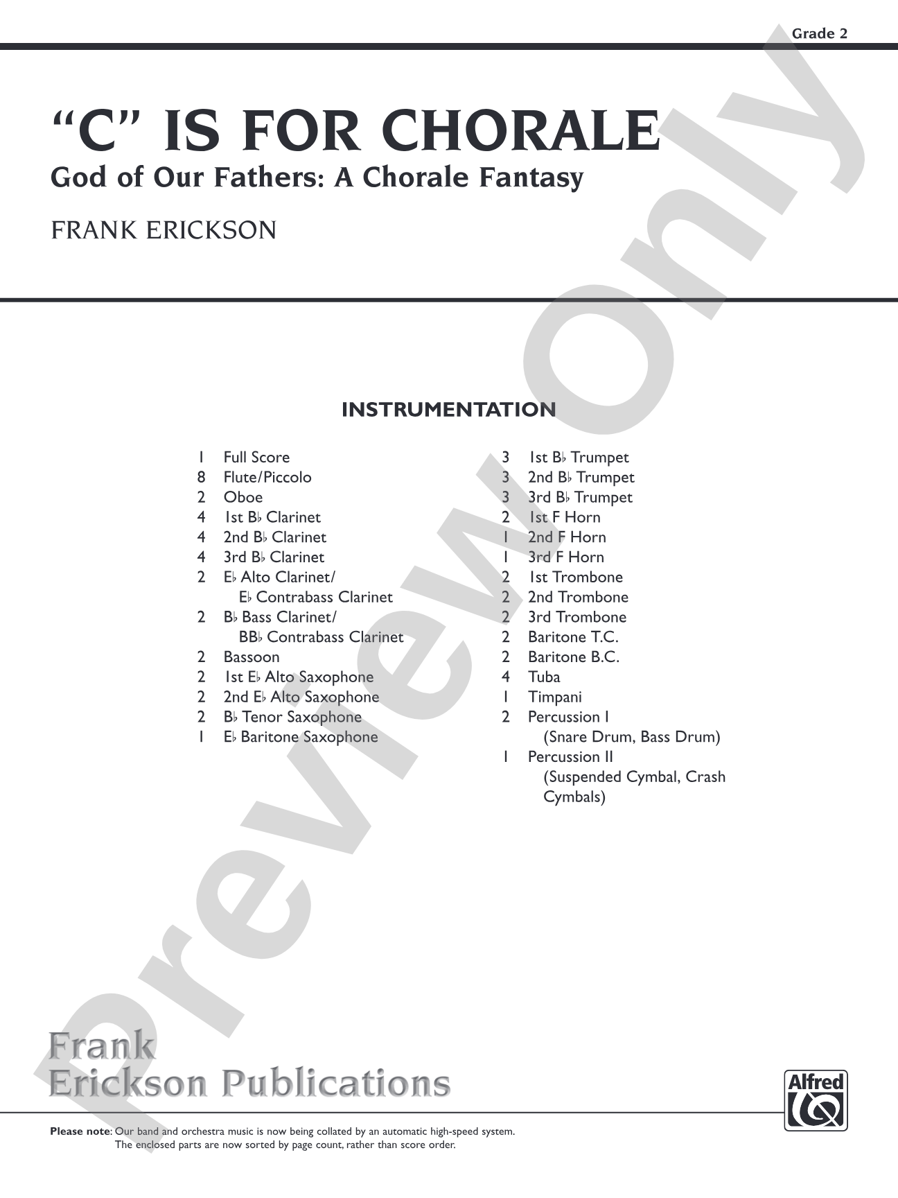 "C" Is for Chorale (God of Our Fathers: A Chorale Fantasy): Score