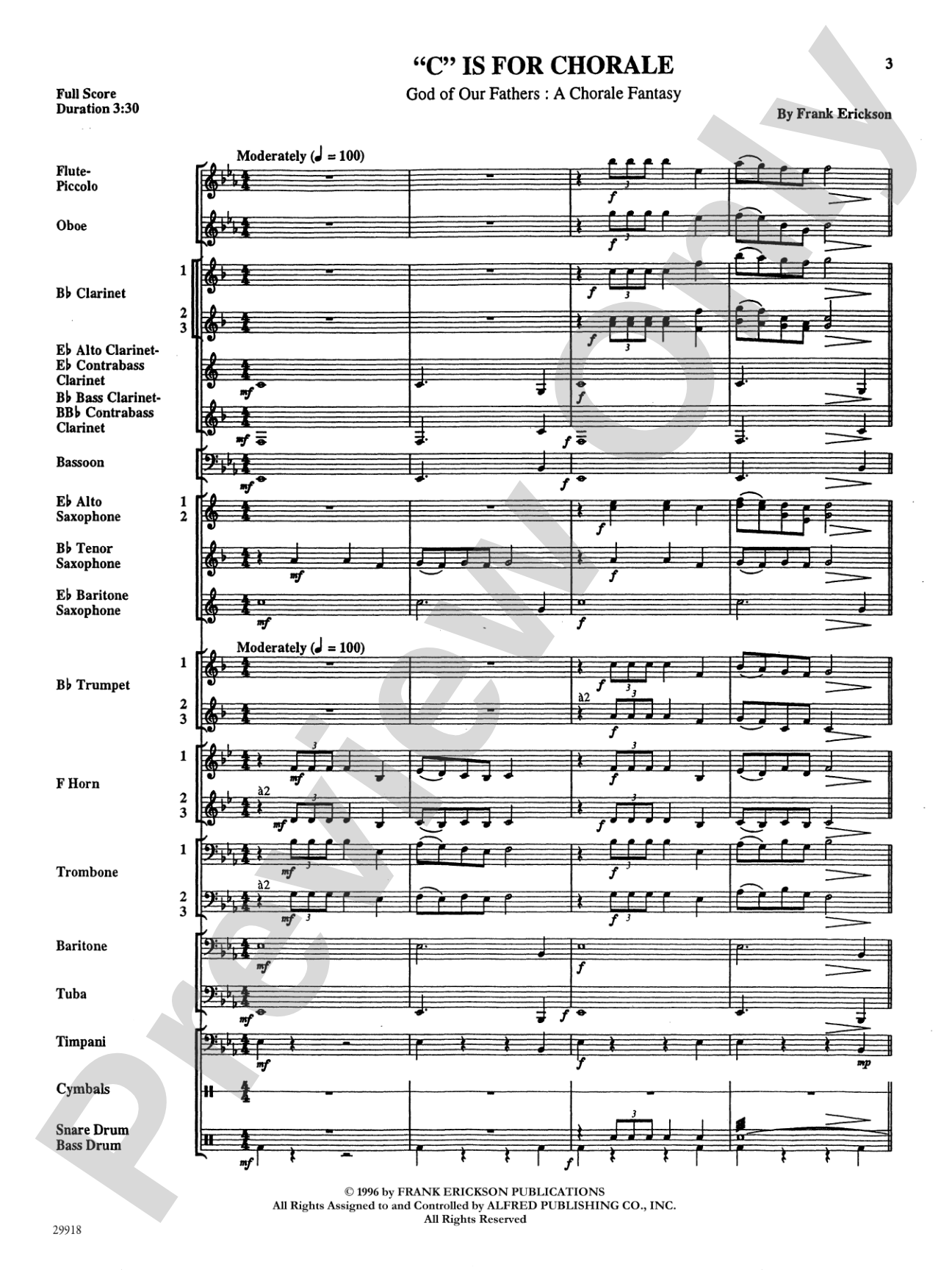 "C" Is for Chorale (God of Our Fathers: A Chorale Fantasy): Score
