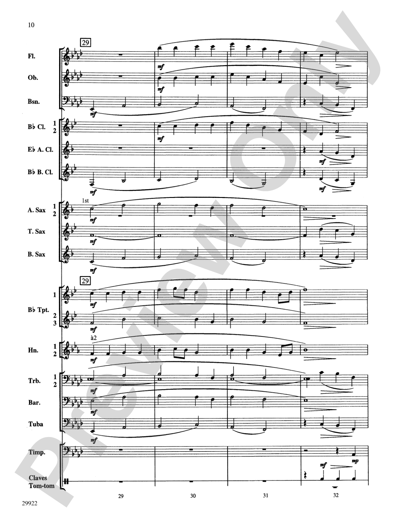 Two Songs of Morning: Concert Band Conductor Score & Parts