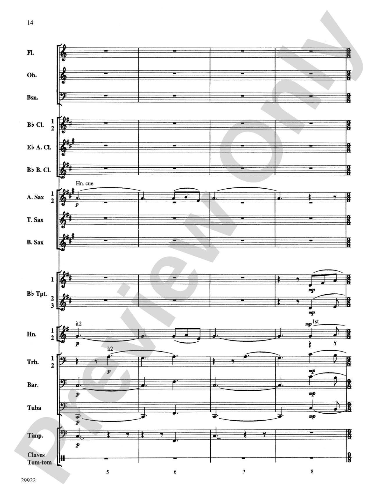 Two Songs of Morning: Concert Band Conductor Score & Parts