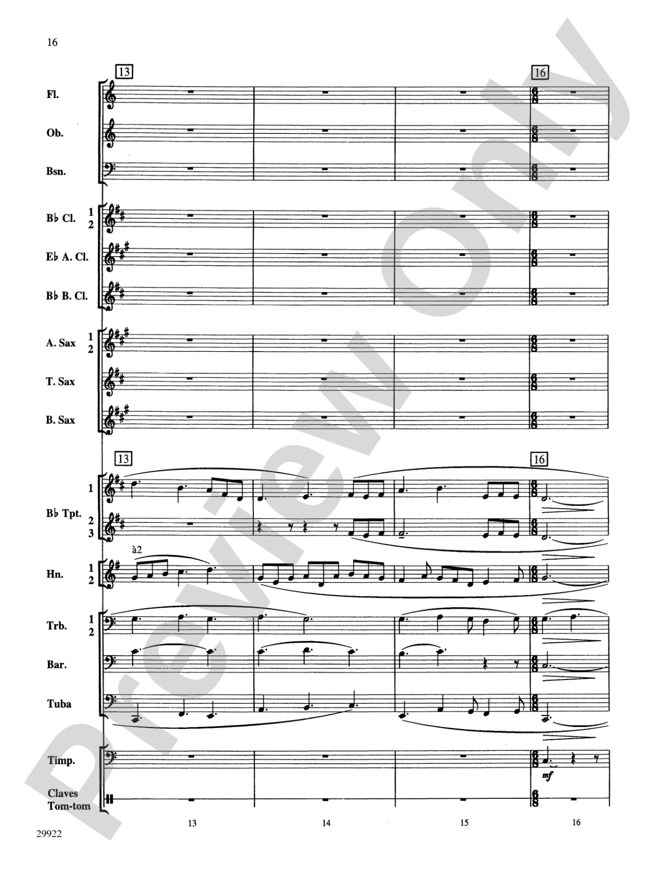 Two Songs of Morning: Concert Band Conductor Score & Parts