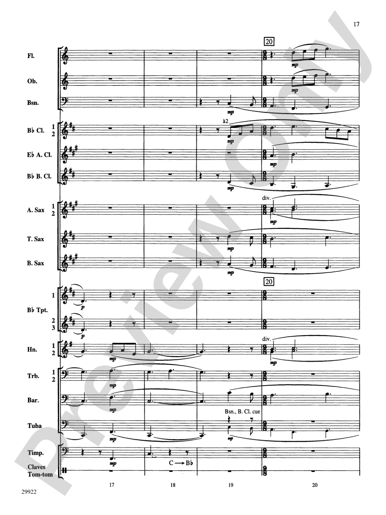 Two Songs of Morning: Concert Band Conductor Score & Parts