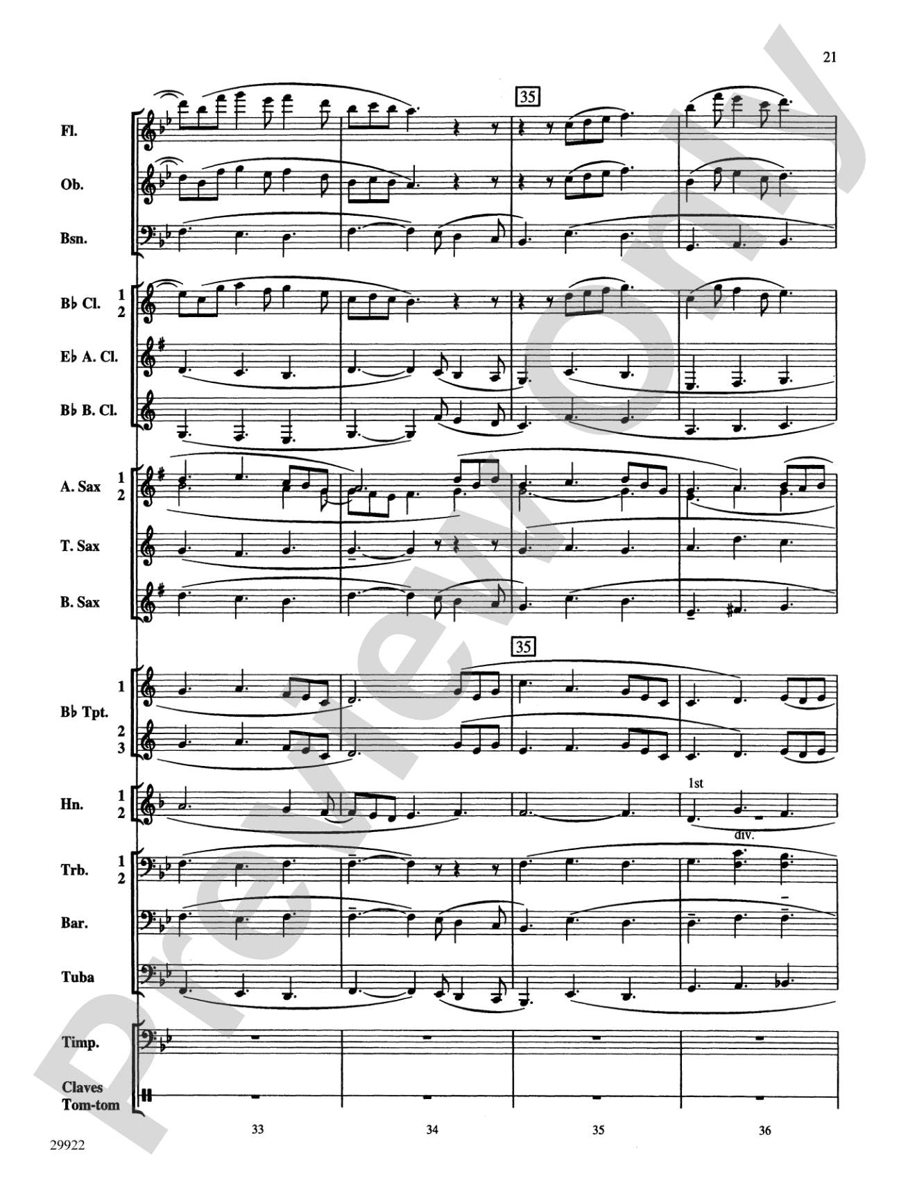 Two Songs of Morning: Concert Band Conductor Score & Parts