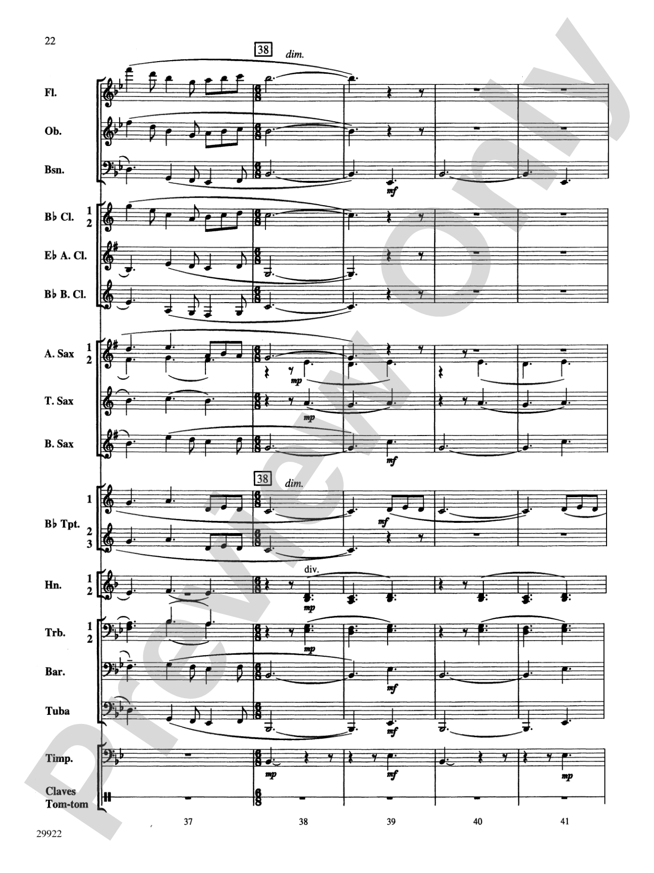 Two Songs of Morning: Concert Band Conductor Score & Parts