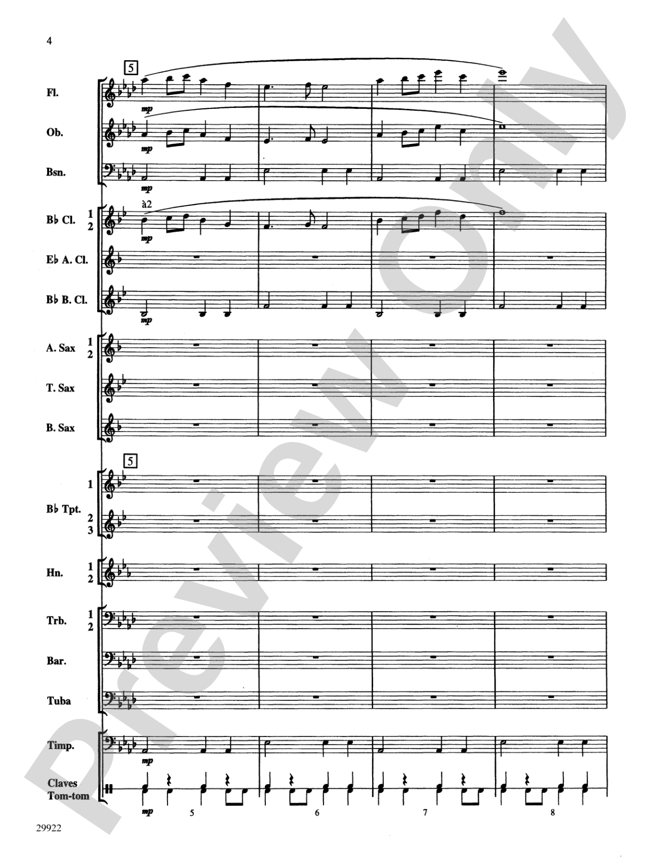 Two Songs of Morning: Concert Band Conductor Score & Parts