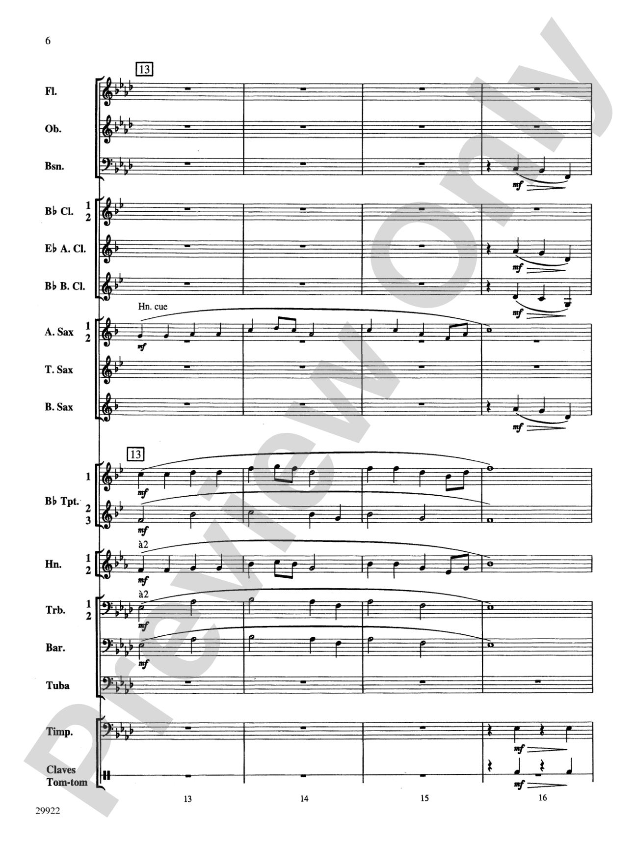 Two Songs of Morning: Concert Band Conductor Score & Parts