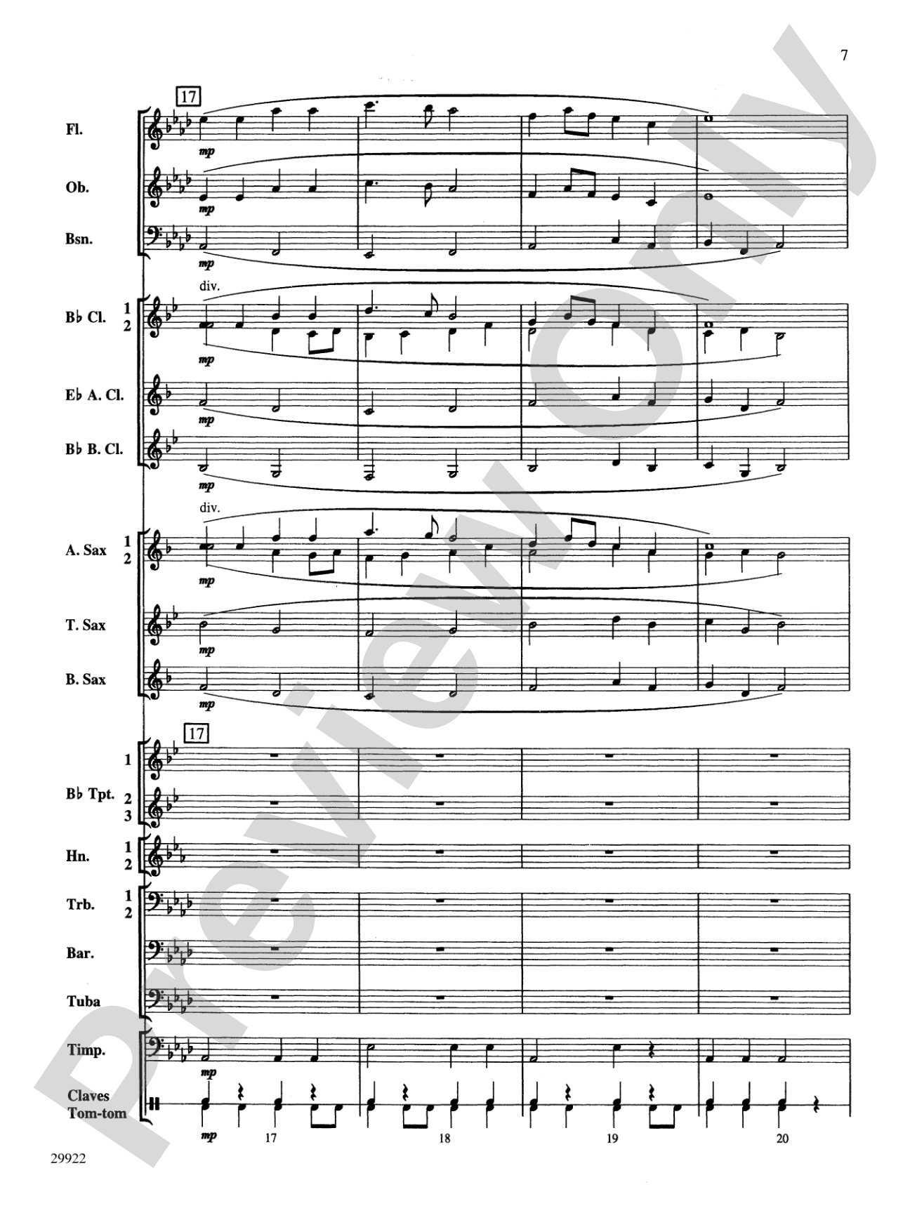 Two Songs of Morning: Concert Band Conductor Score & Parts