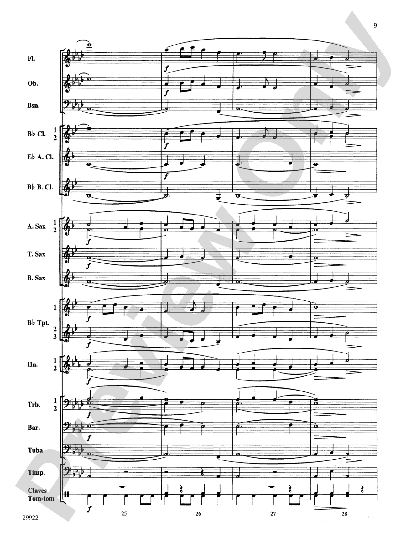 Two Songs of Morning: Concert Band Conductor Score & Parts