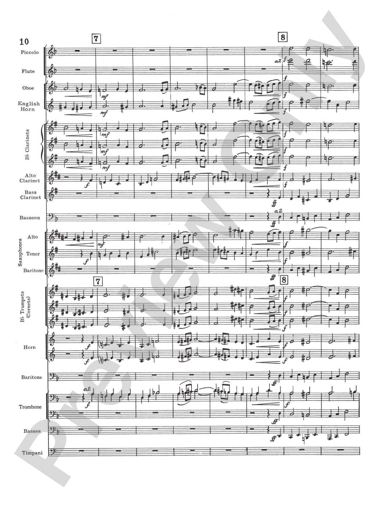 Prelude and Fugue in D minor: Concert Band Conductor Score & Parts