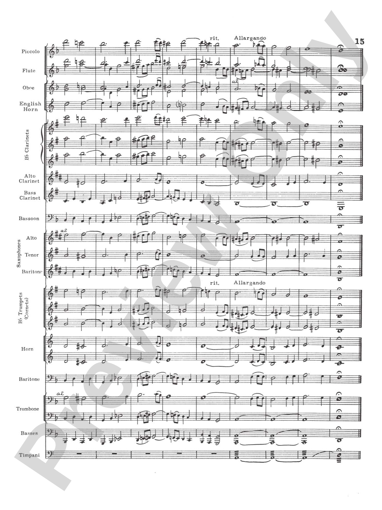 Prelude and Fugue in D minor: Concert Band Conductor Score & Parts
