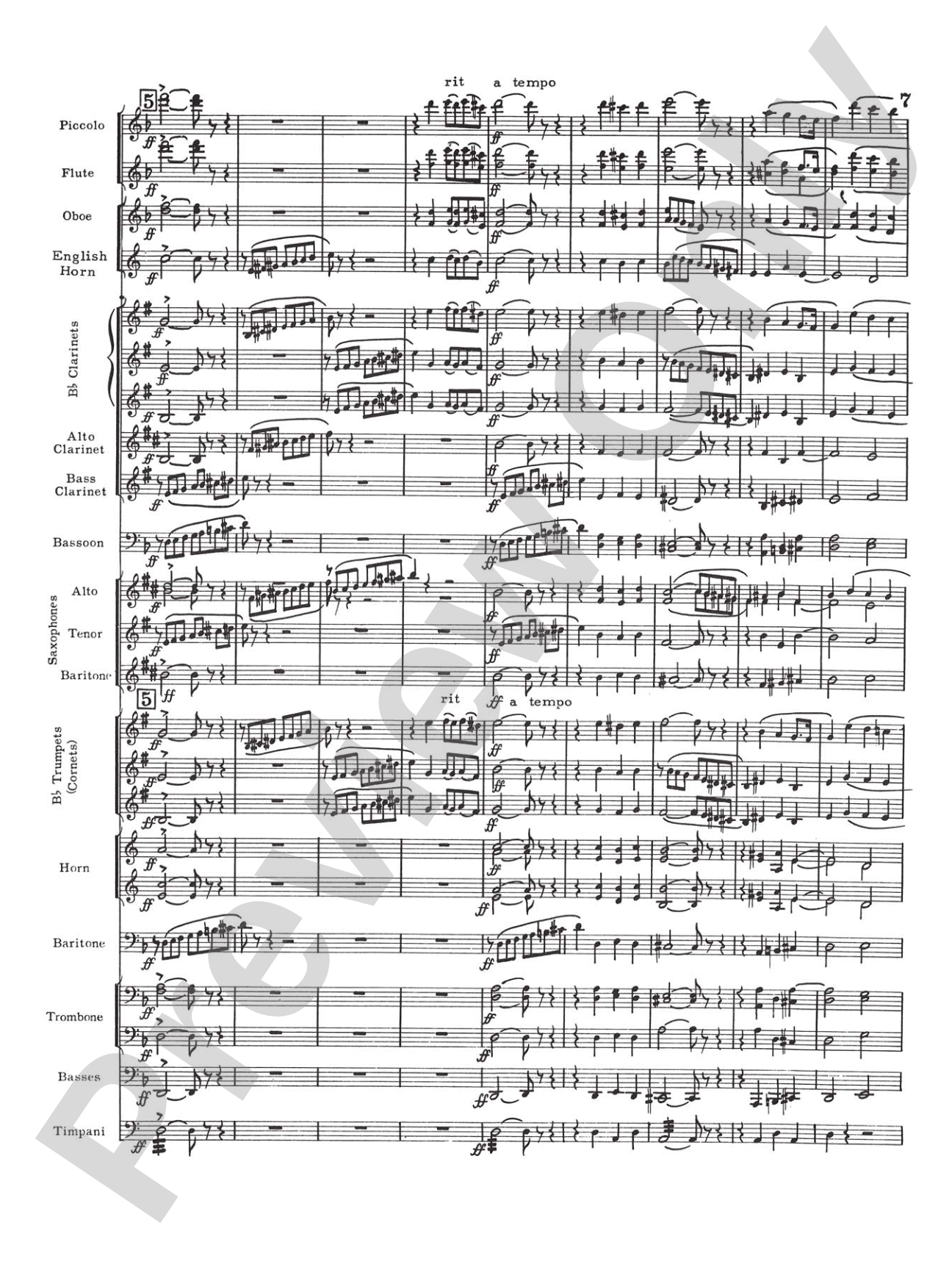 Prelude and Fugue in D minor: Concert Band Conductor Score & Parts