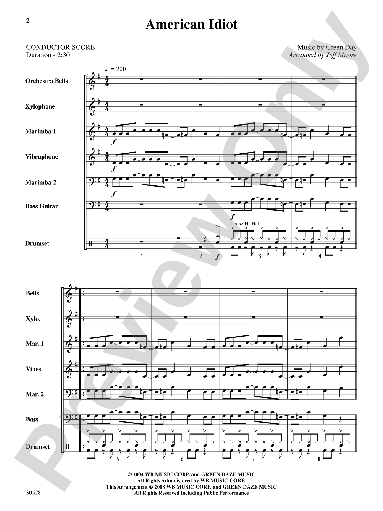 American Idiot: Score