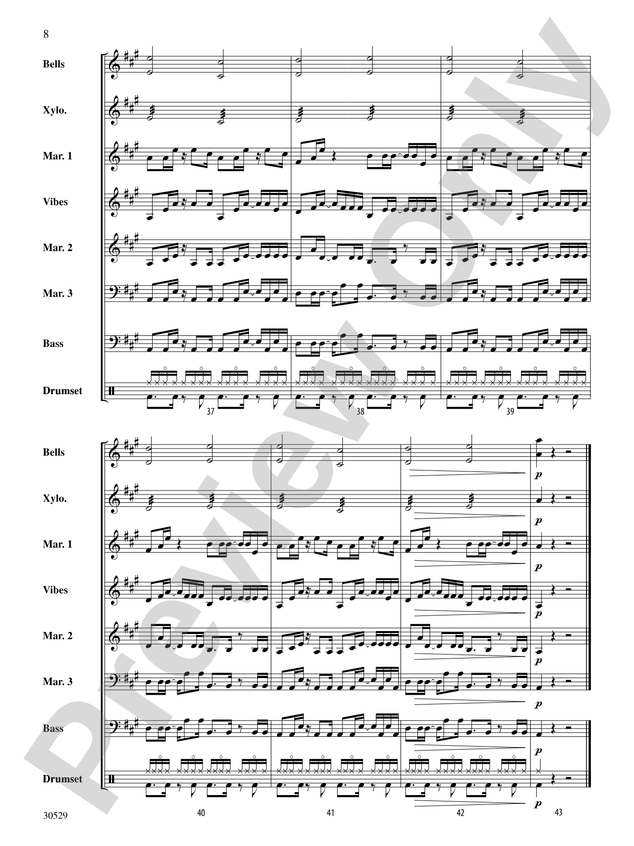 Good Riddance (Time of Your Life): Percussion Ensemble Conductor Score & Parts
