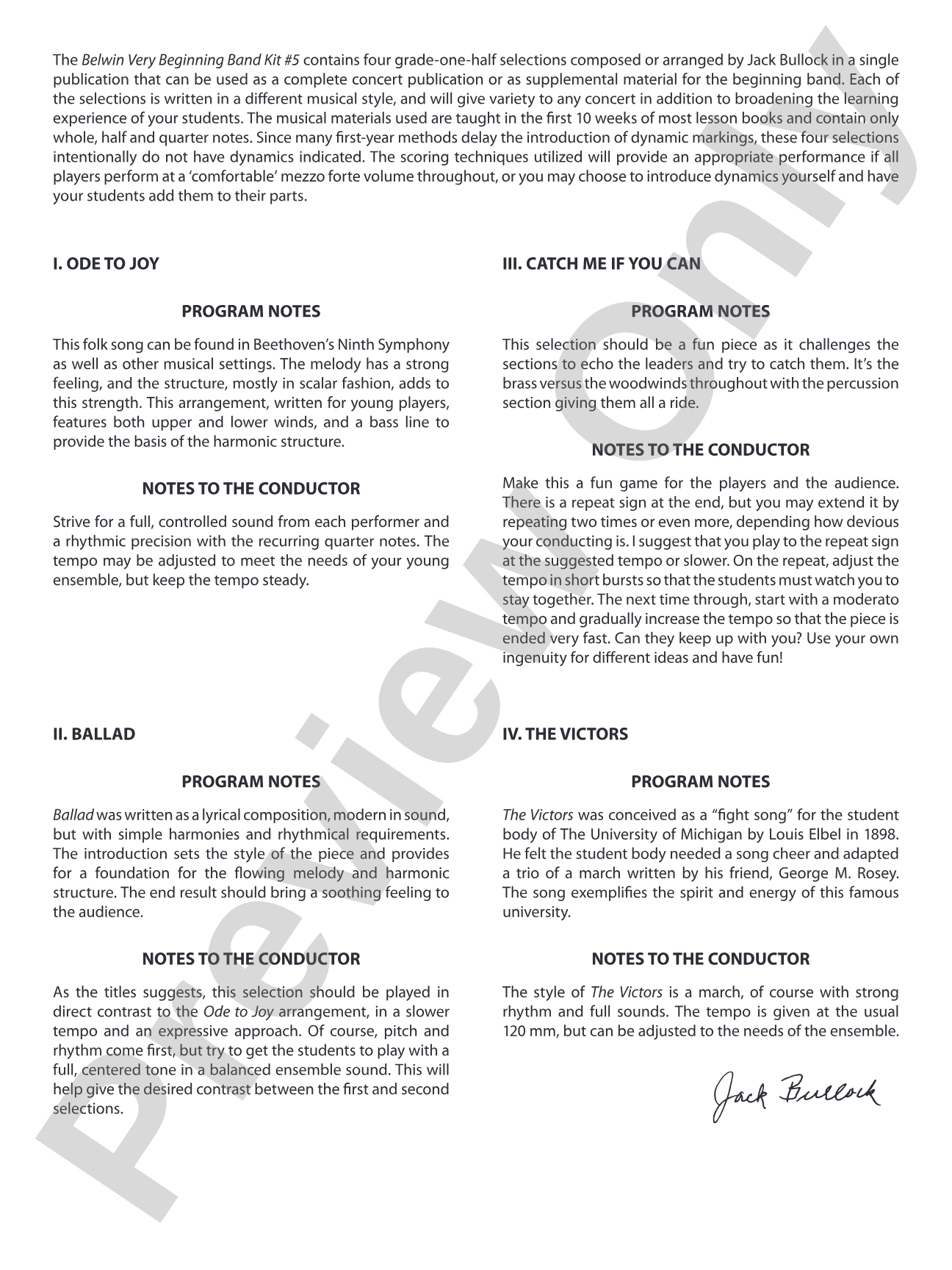 Belwin Very Beginning Band Kit #5: Concert Band Conductor Score & Parts