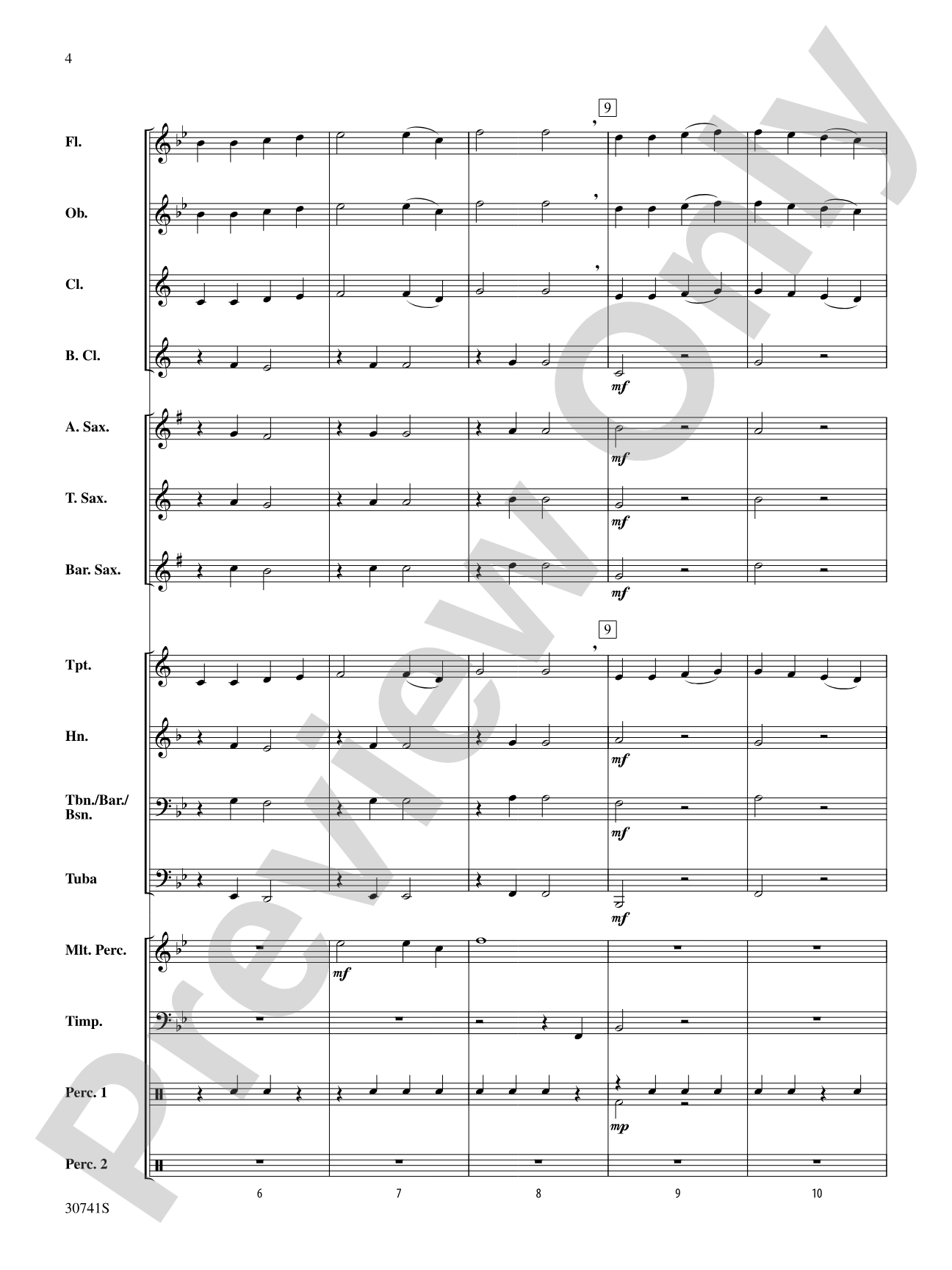 Symphonic Variants (Based on "Ode to Joy" from Symphony No. 9): Concert Band Conductor Score & Parts
